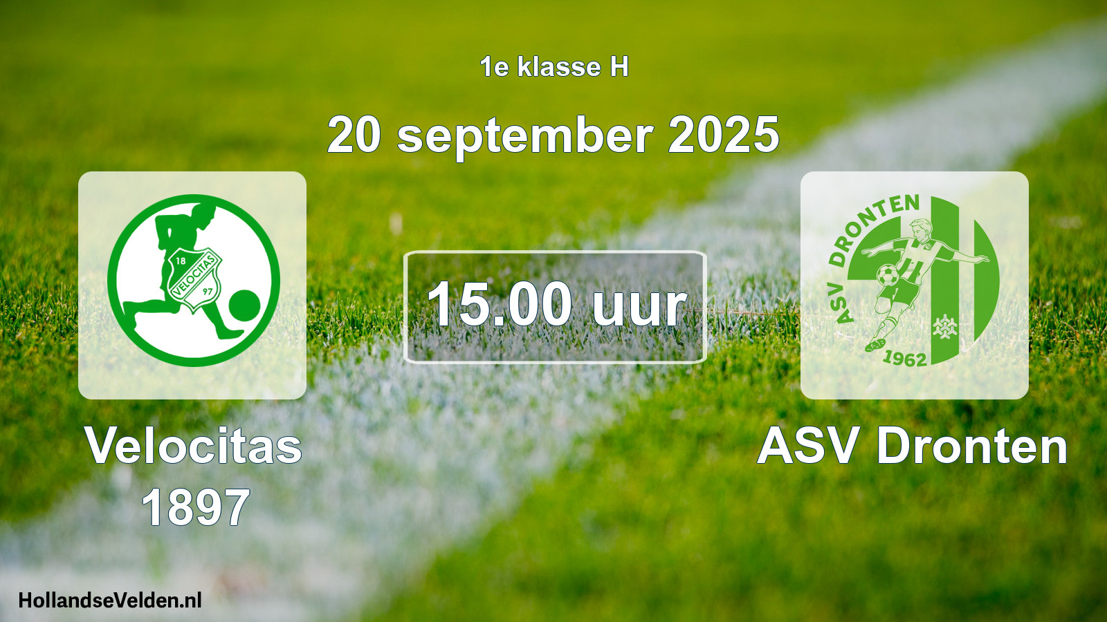 Scheduled Match: Velocitas 1897 - ASV Dronten (20 September 2025)