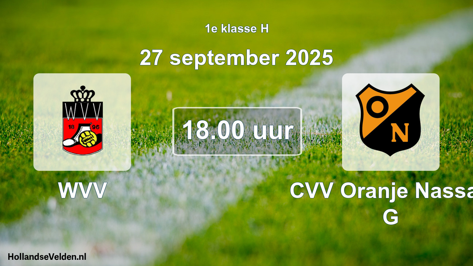 Scheduled Match: WVV - CVV Oranje Nassau G (27 September 2025)