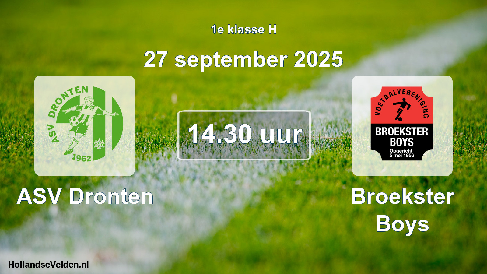Scheduled Match: ASV Dronten - Broekster Boys (27 September 2025)