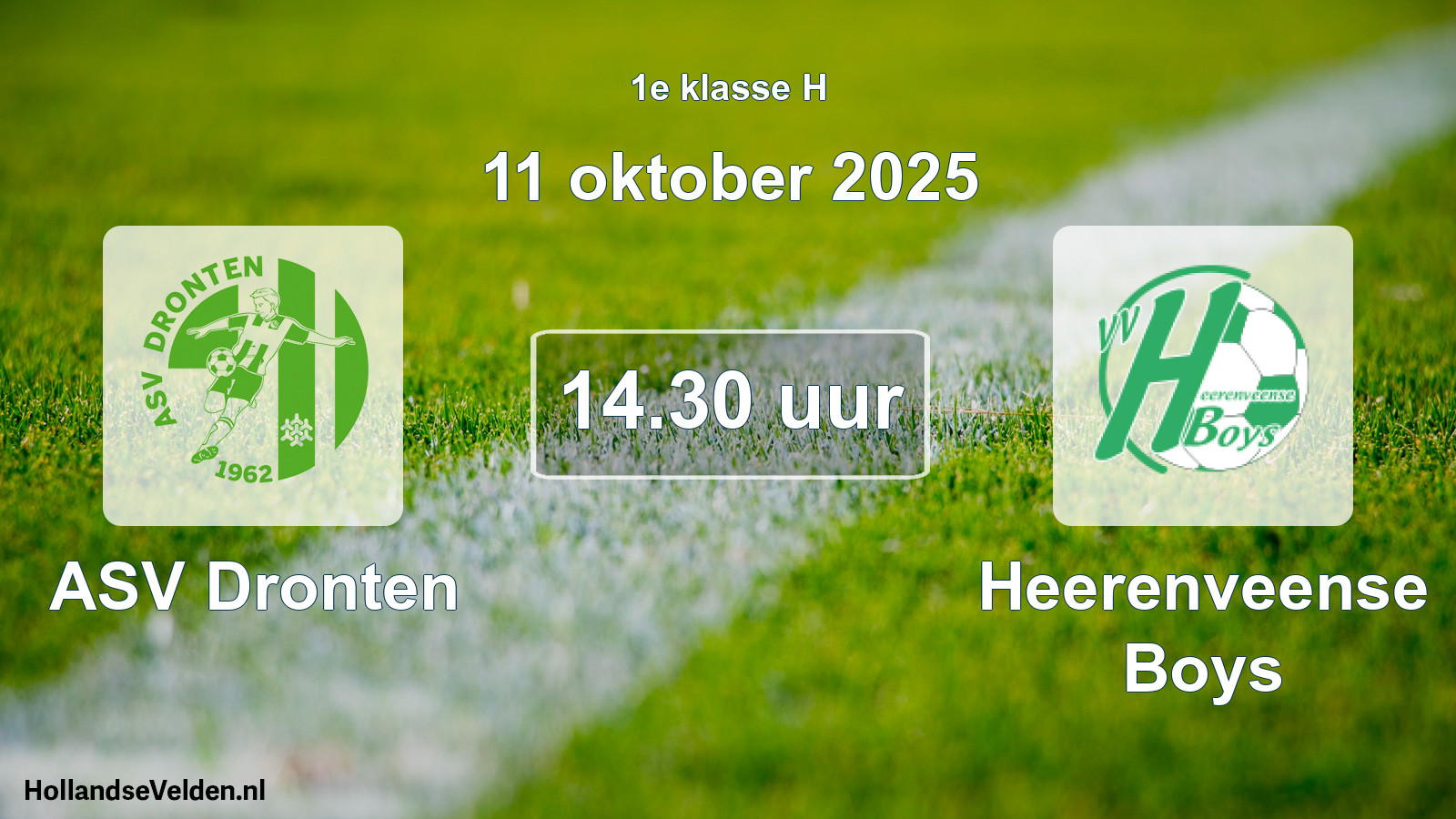 Scheduled Match: ASV Dronten - Heerenveense Boys (11 October 2025)