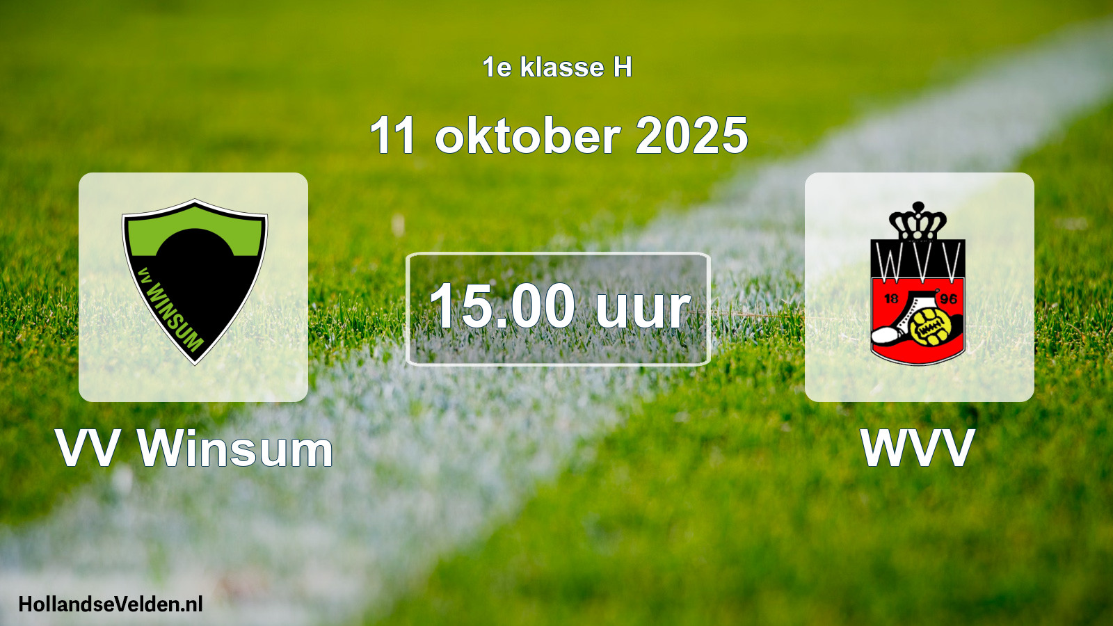 Scheduled Match: VV Winsum - WVV (11 October 2025)