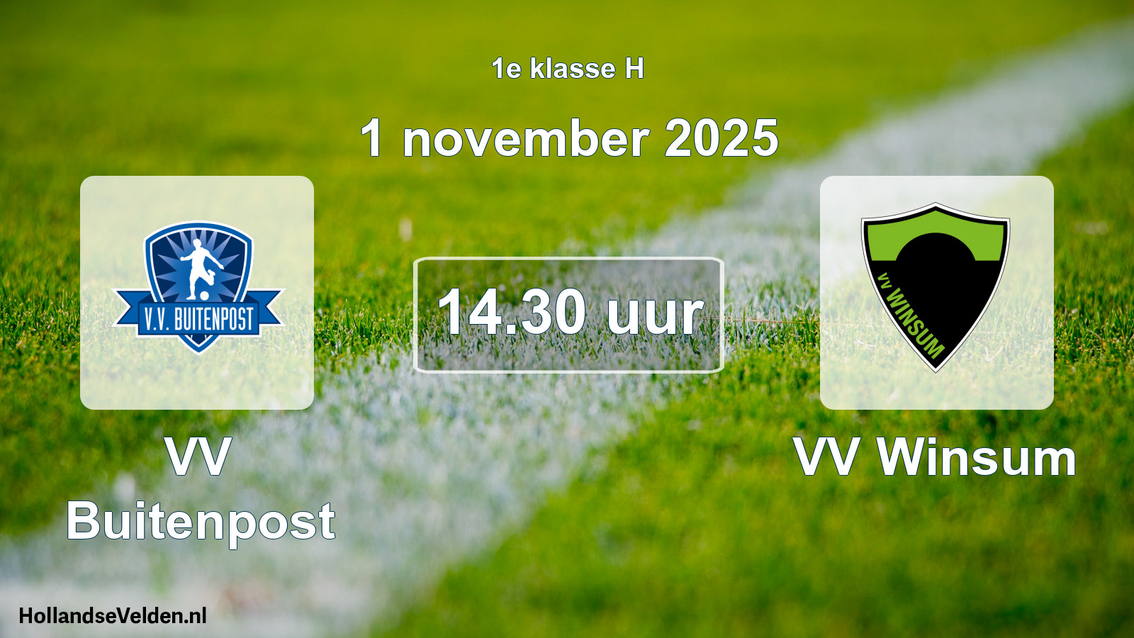 Geplande wedstrijd: VV Buitenpost - VV Winsum (1 november 2025)