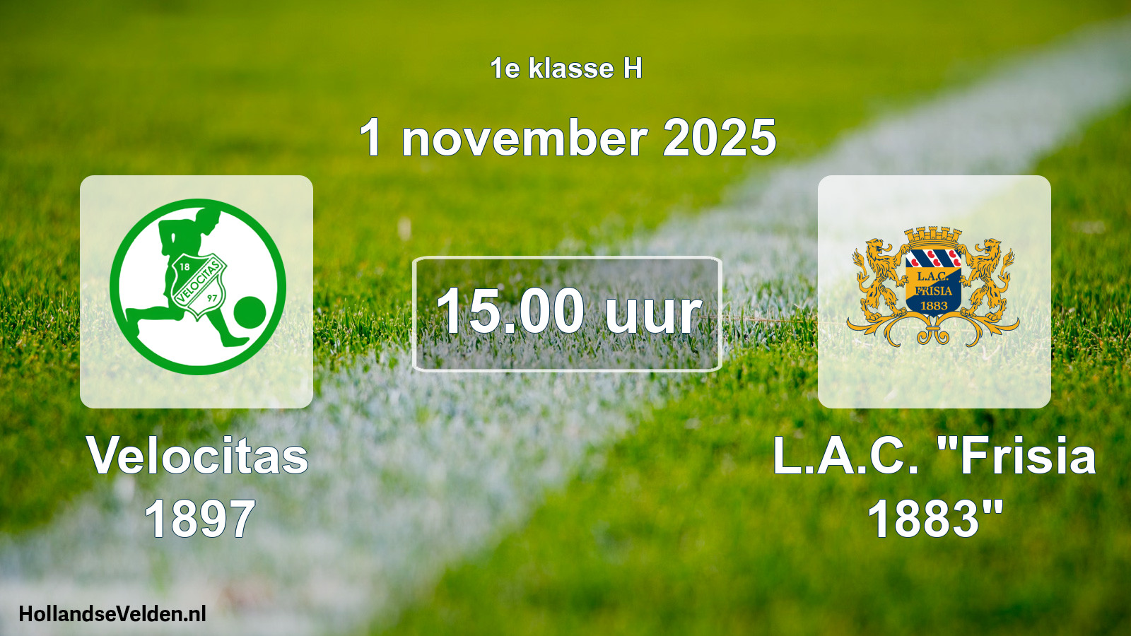 Geplande wedstrijd: Velocitas 1897 - L.A.C. 