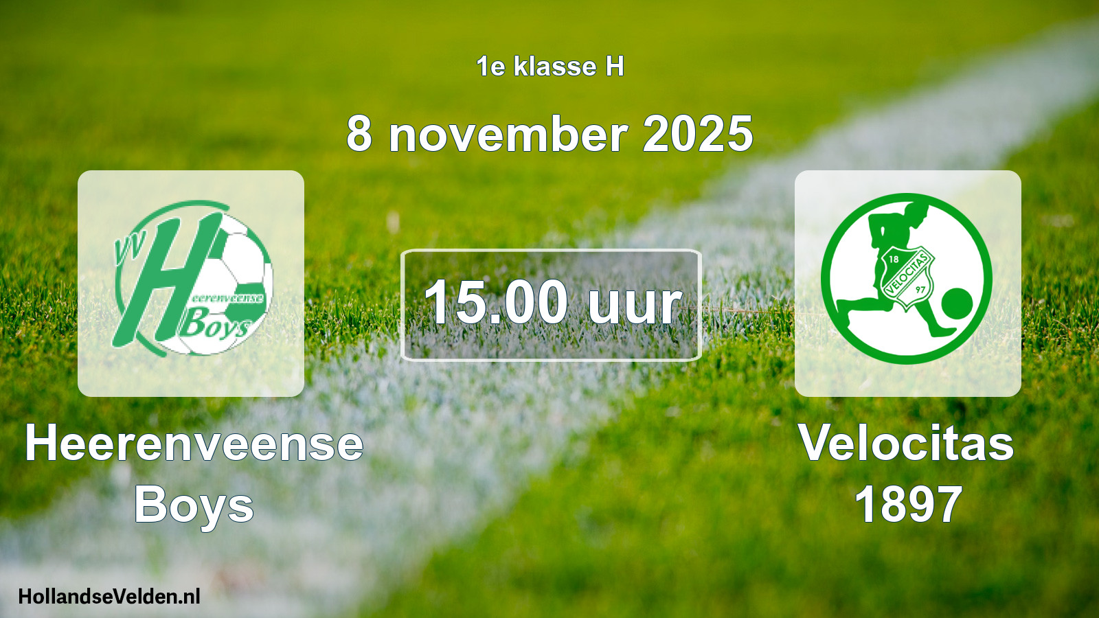 Scheduled Match: Heerenveense Boys - Velocitas 1897 (8 November 2025)