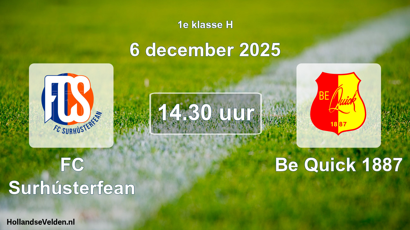 Scheduled Match: FC Surhústerfean - Be Quick 1887 (6 December 2025)