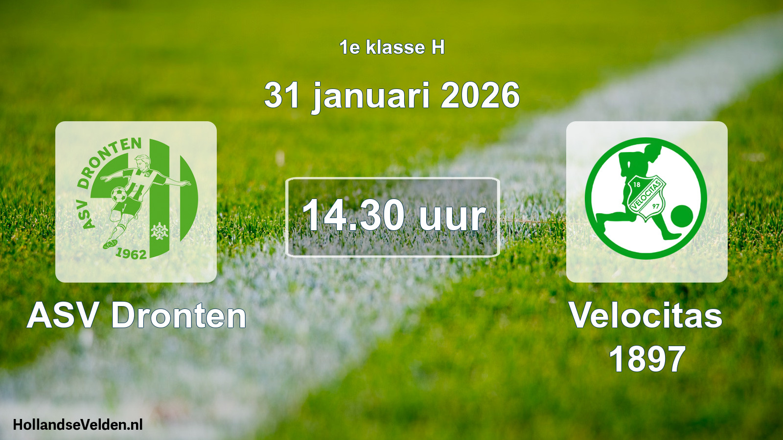 Scheduled Match: ASV Dronten - Velocitas 1897 (31 January 2026)