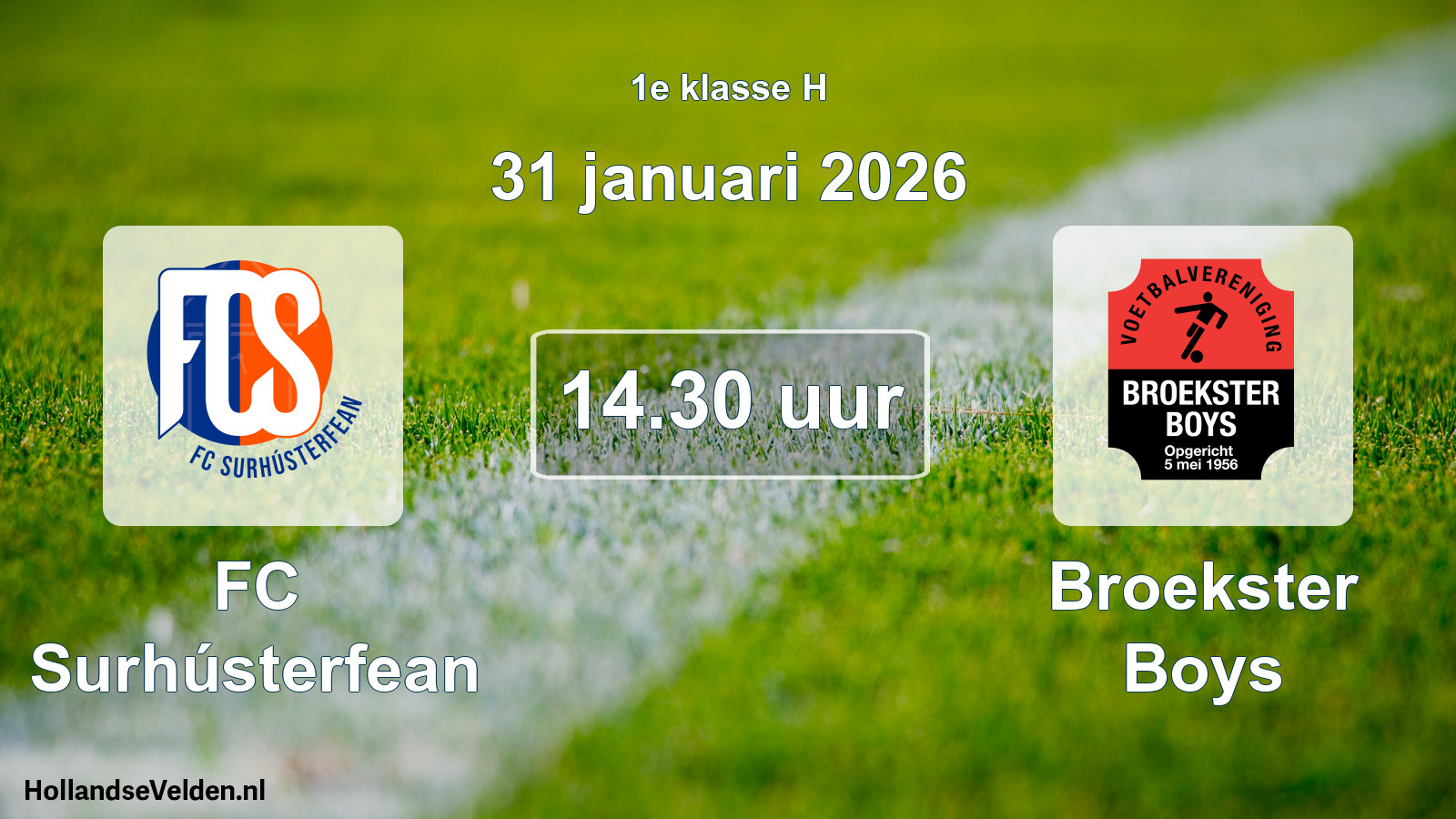 Scheduled Match: FC Surhústerfean - Broekster Boys (31 January 2026)