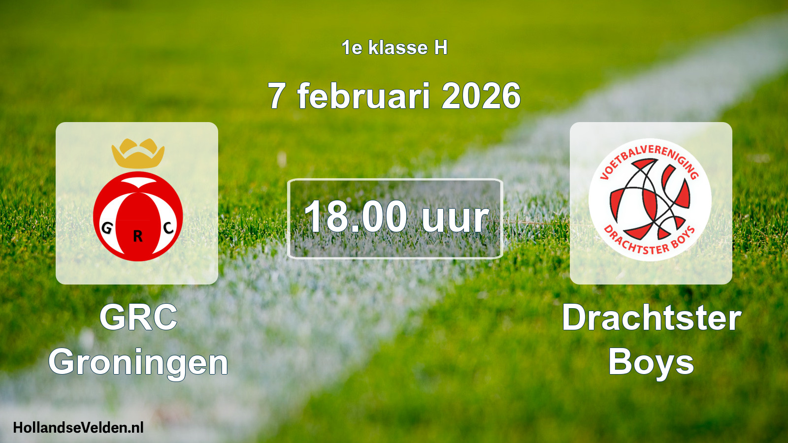 Scheduled Match: GRC Groningen - Drachtster Boys (7 February 2026)