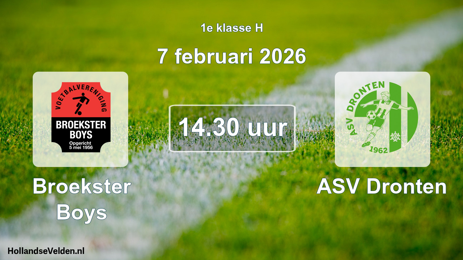 Scheduled Match: Broekster Boys - ASV Dronten (7 February 2026)