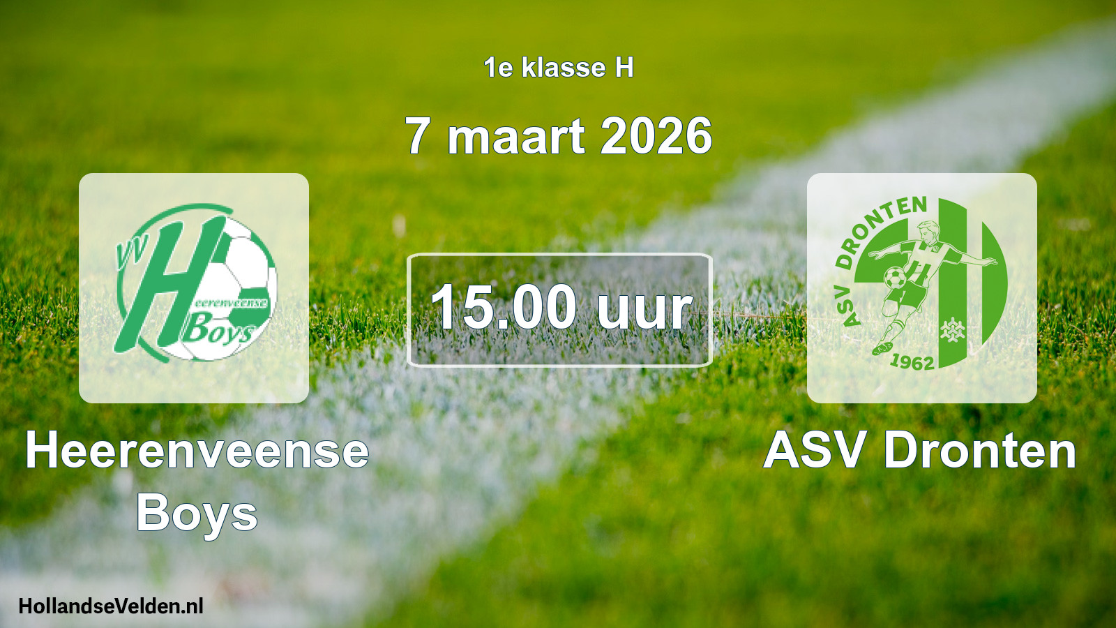 Scheduled Match: Heerenveense Boys - ASV Dronten (7 March 2026)