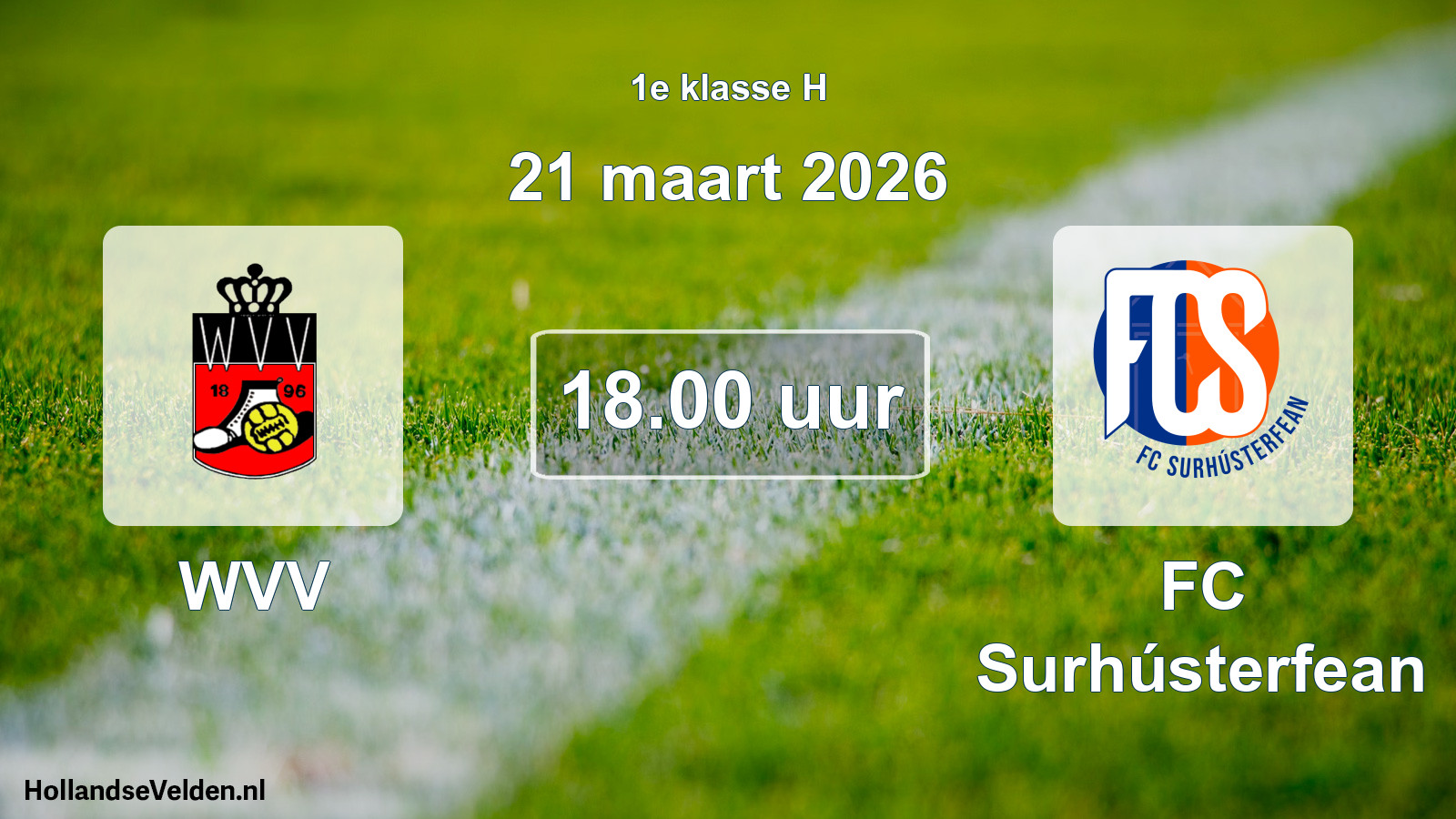 Scheduled Match: WVV - FC Surhústerfean (21 March 2026)