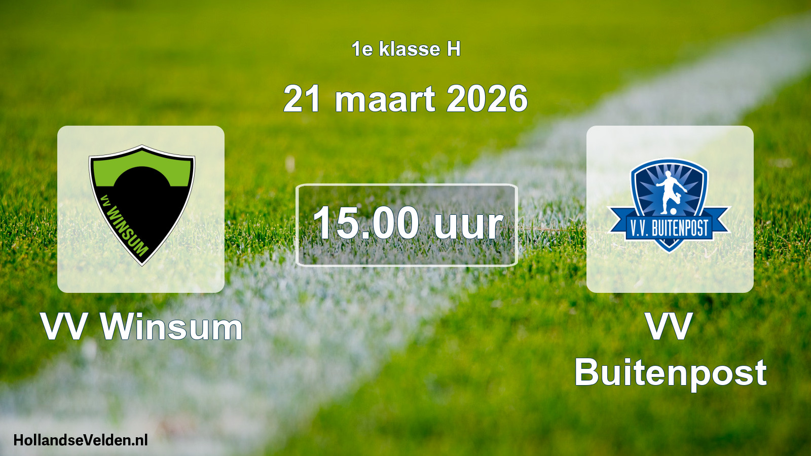 Geplande wedstrijd: VV Winsum - VV Buitenpost (21 maart 2026)