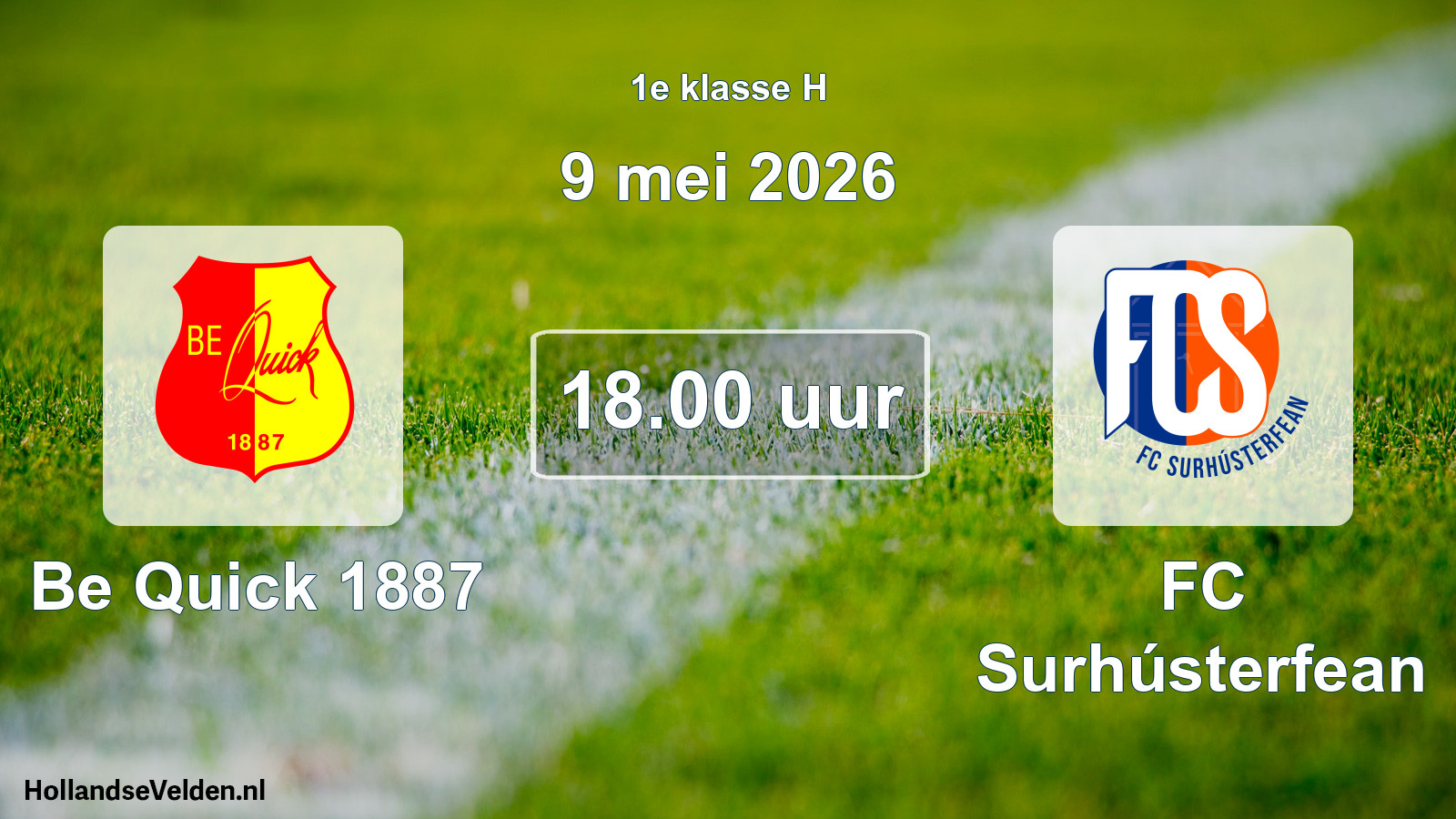 Geplande wedstrijd: Be Quick 1887 - FC Surhústerfean (9 mei 2026)