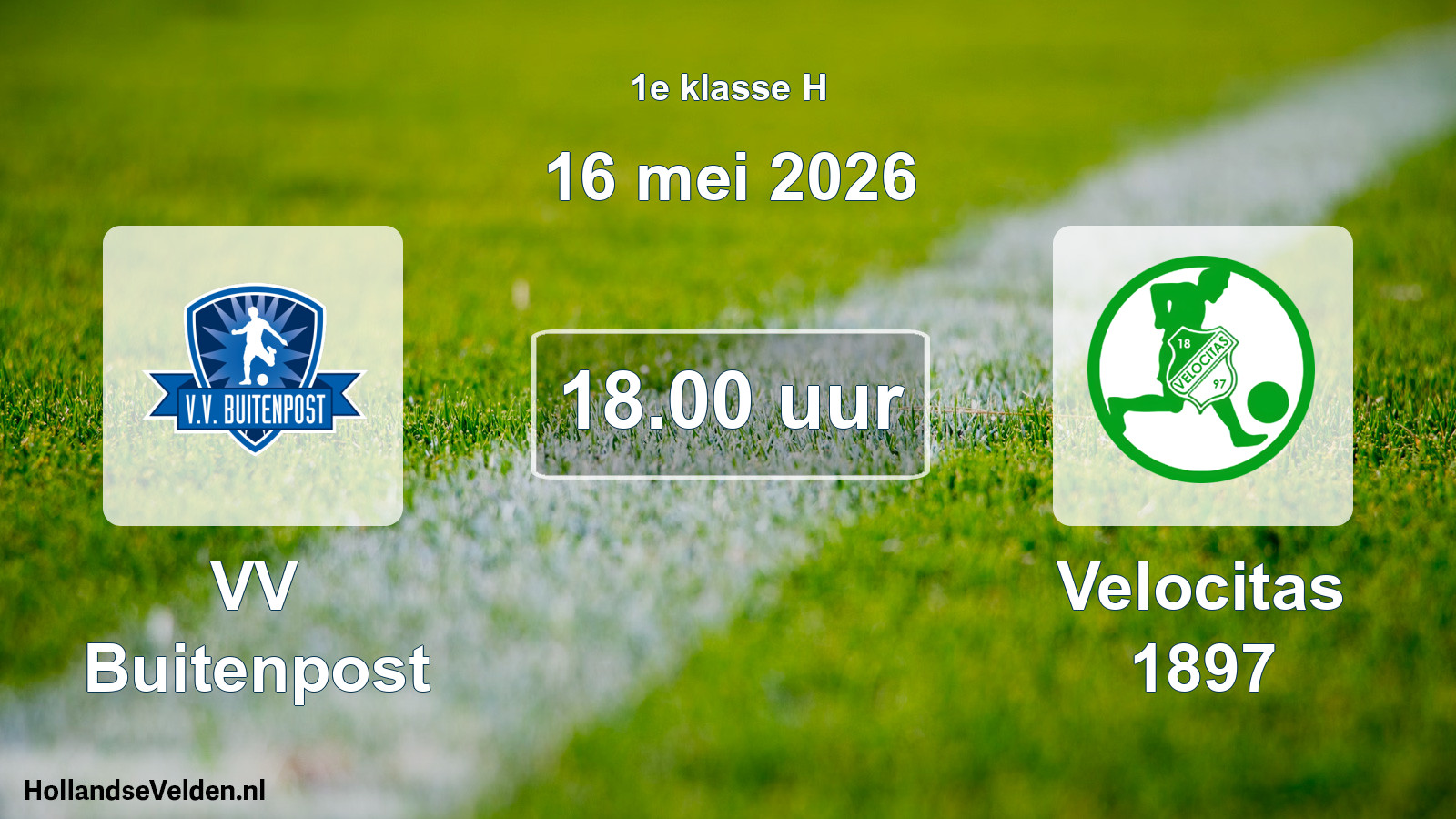 Scheduled Match: VV Buitenpost - Velocitas 1897 (16 May 2026)