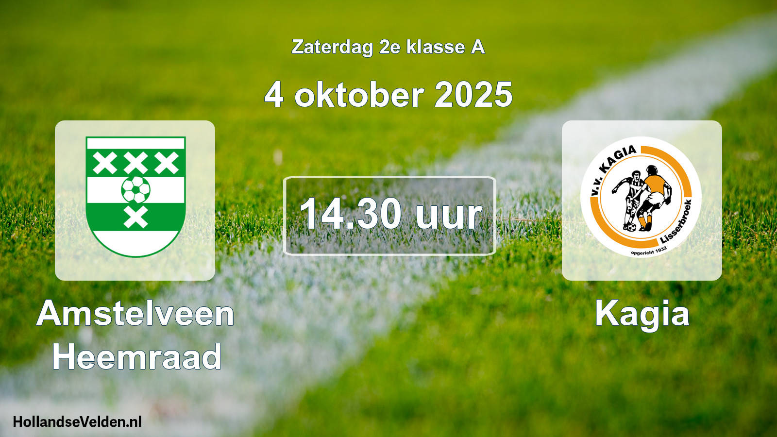 Scheduled Match: Amstelveen Heemraad - Kagia (4 October 2025)