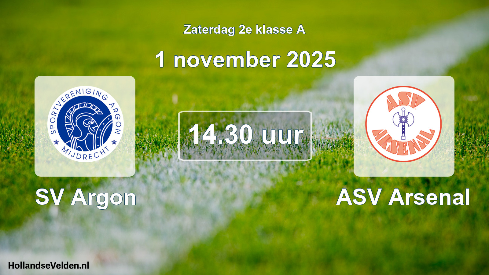 Scheduled Match: SV Argon - ASV Arsenal (1 November 2025)