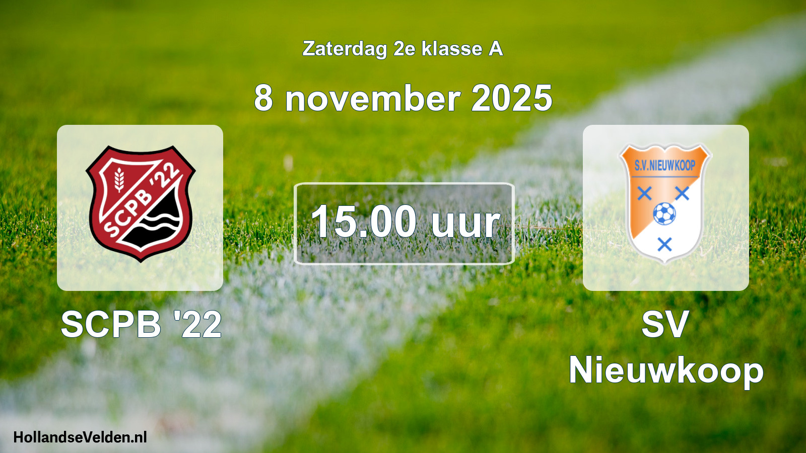 Scheduled Match: SCPB '22 - SV Nieuwkoop (8 November 2025)