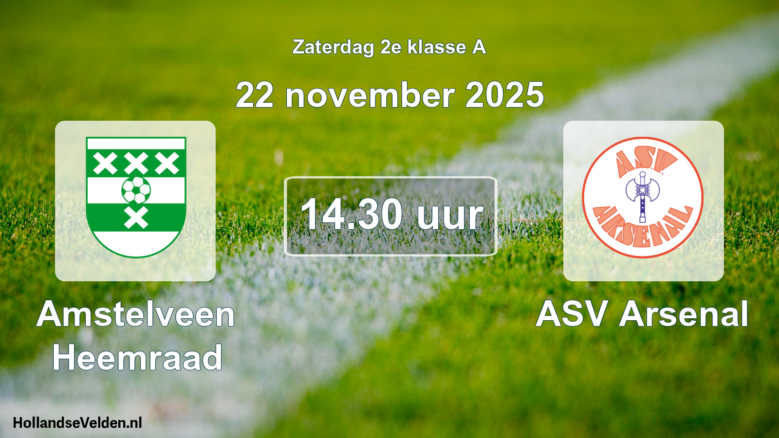 Scheduled Match: Amstelveen Heemraad - ASV Arsenal (22 November 2025)