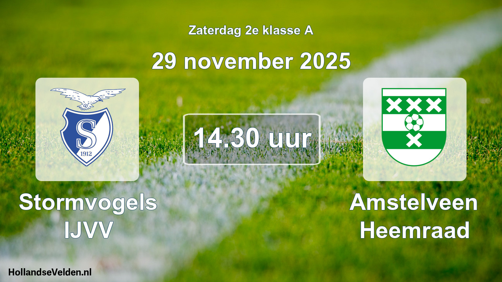 Scheduled Match: Stormvogels IJVV - Amstelveen Heemraad (29 November 2025)