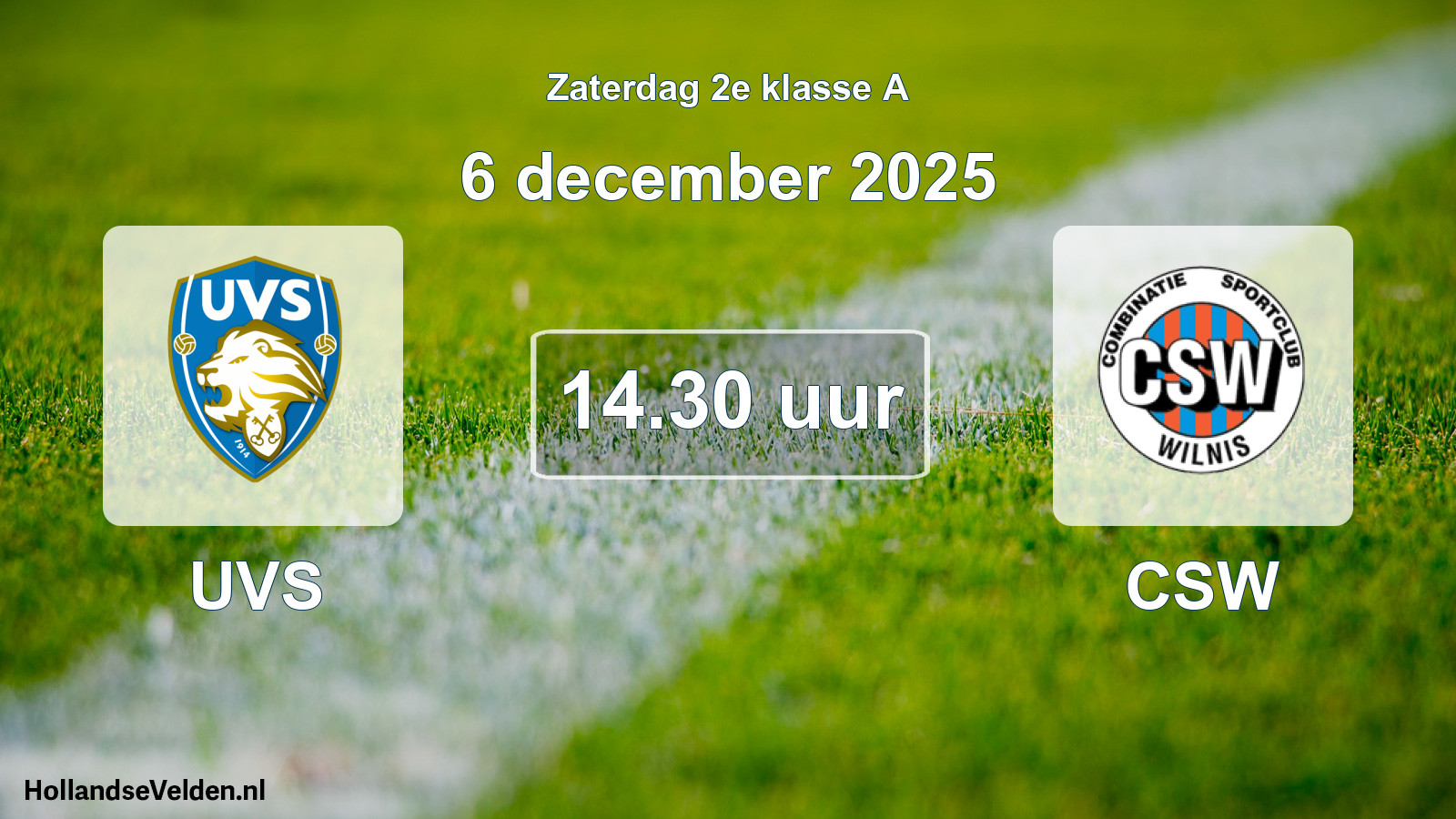 Scheduled Match: UVS - CSW (6 December 2025)