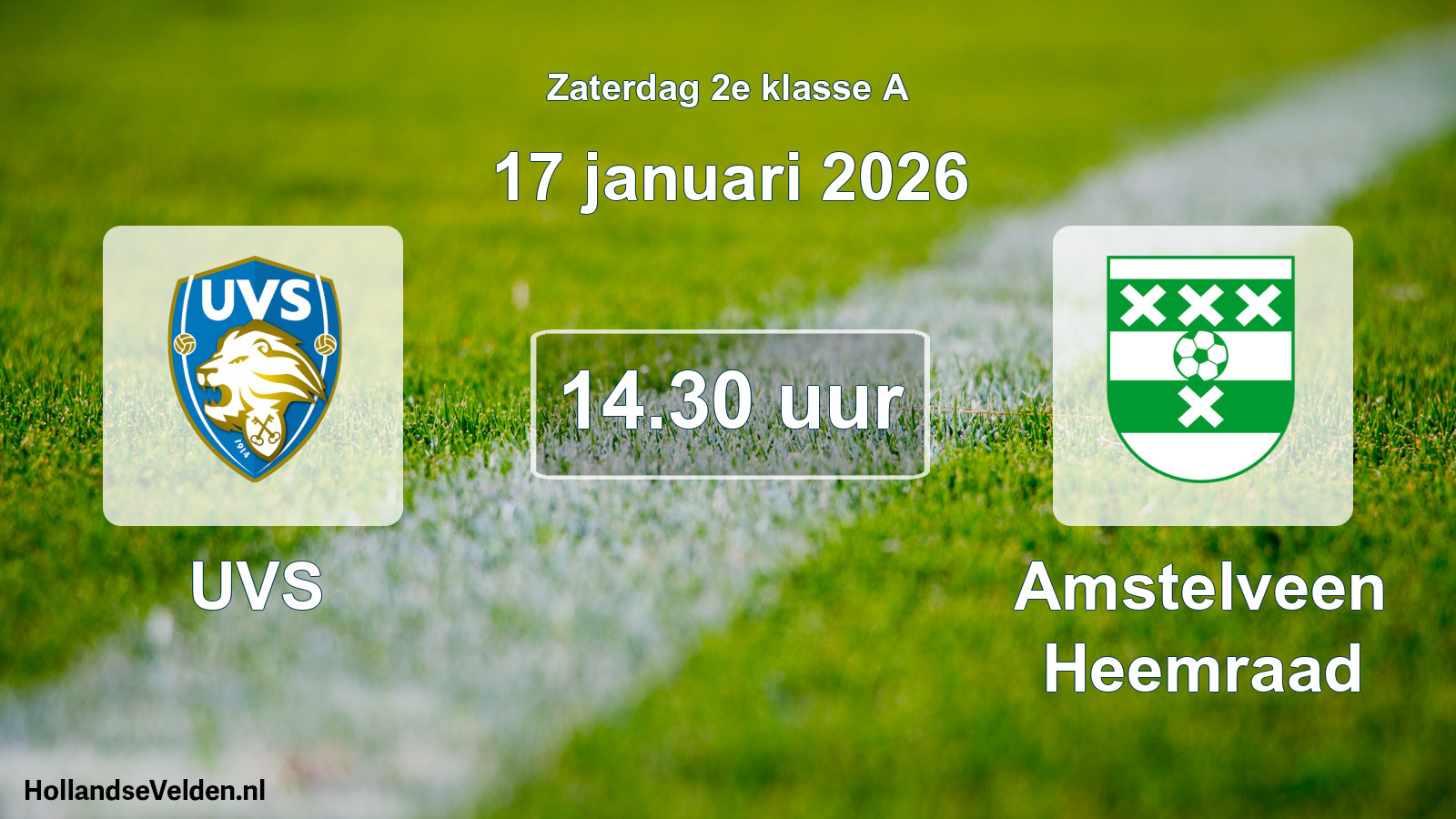Scheduled Match: UVS - Amstelveen Heemraad (17 January 2026)