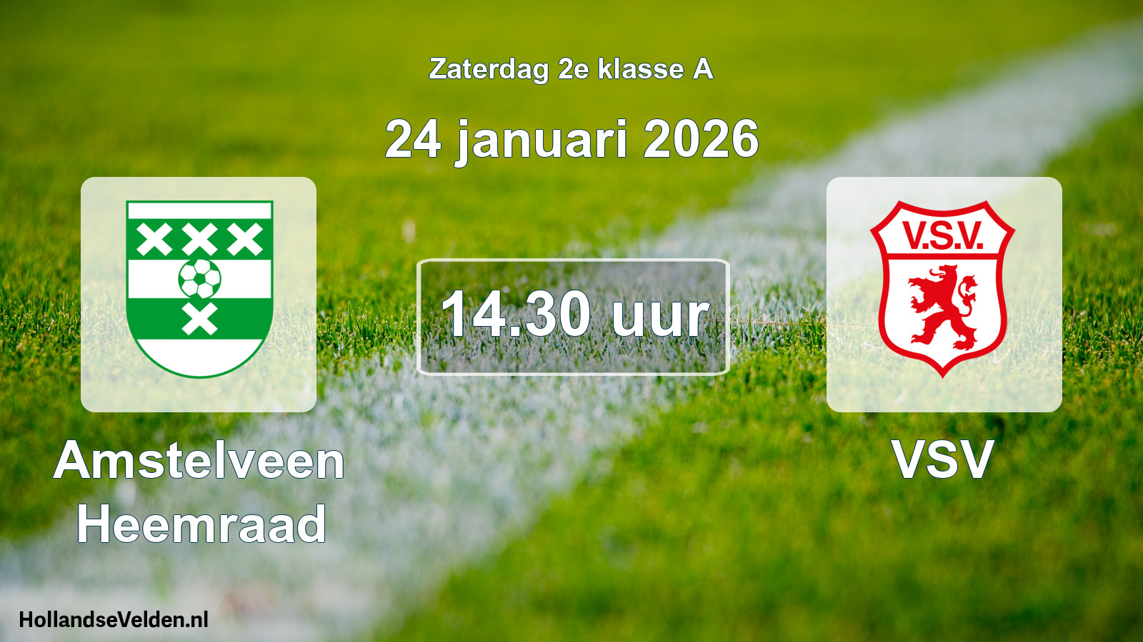Scheduled Match: Amstelveen Heemraad - VSV (24 January 2026)