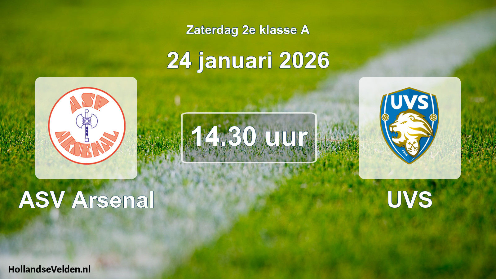 Scheduled Match: ASV Arsenal - UVS (24 January 2026)