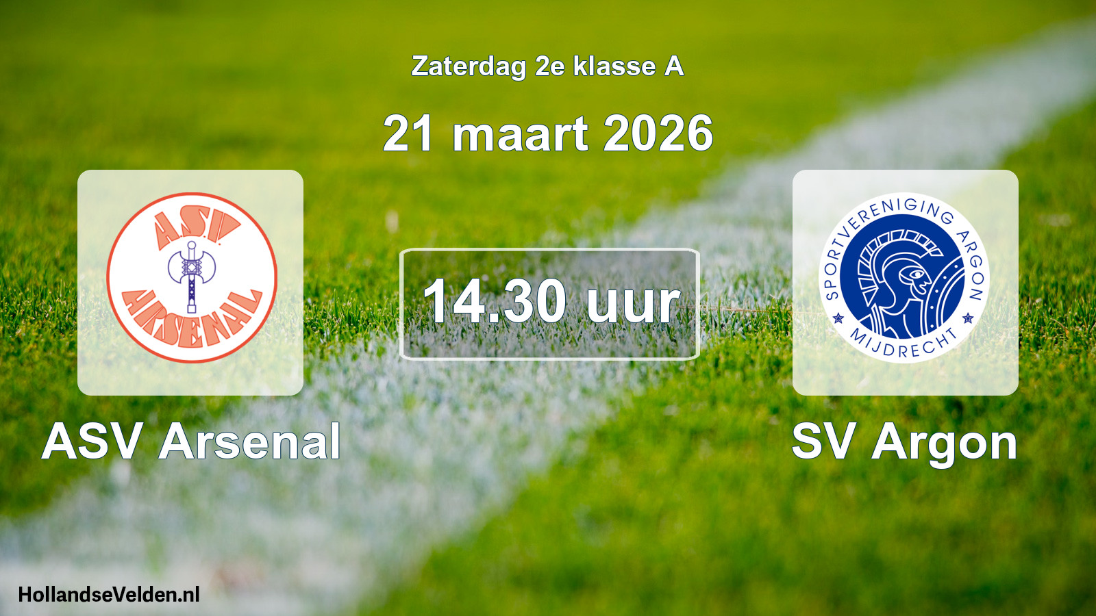 Scheduled Match: ASV Arsenal - SV Argon (21 March 2026)