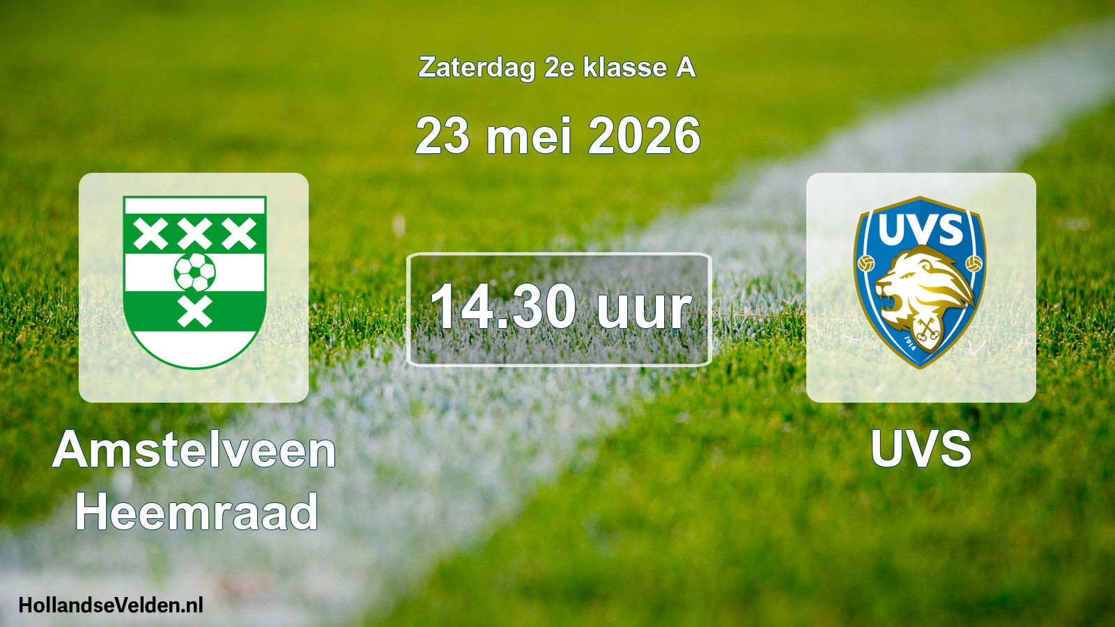 Scheduled Match: Amstelveen Heemraad - UVS (23 May 2026)