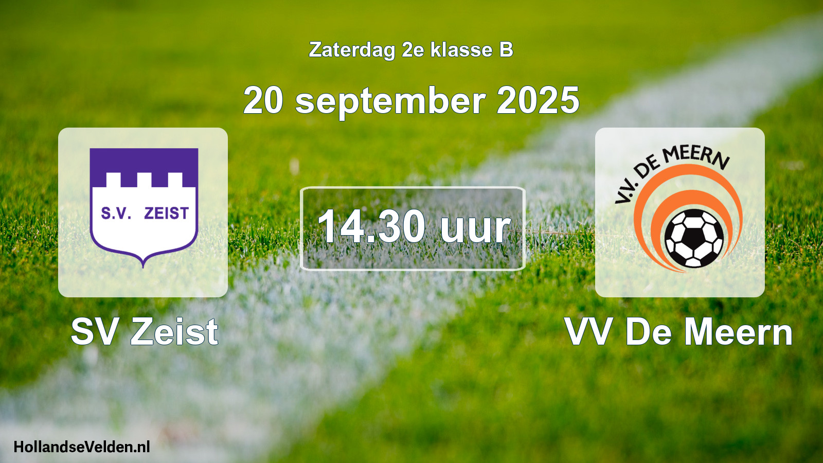 Scheduled Match: SV Zeist - VV De Meern (20 September 2025)