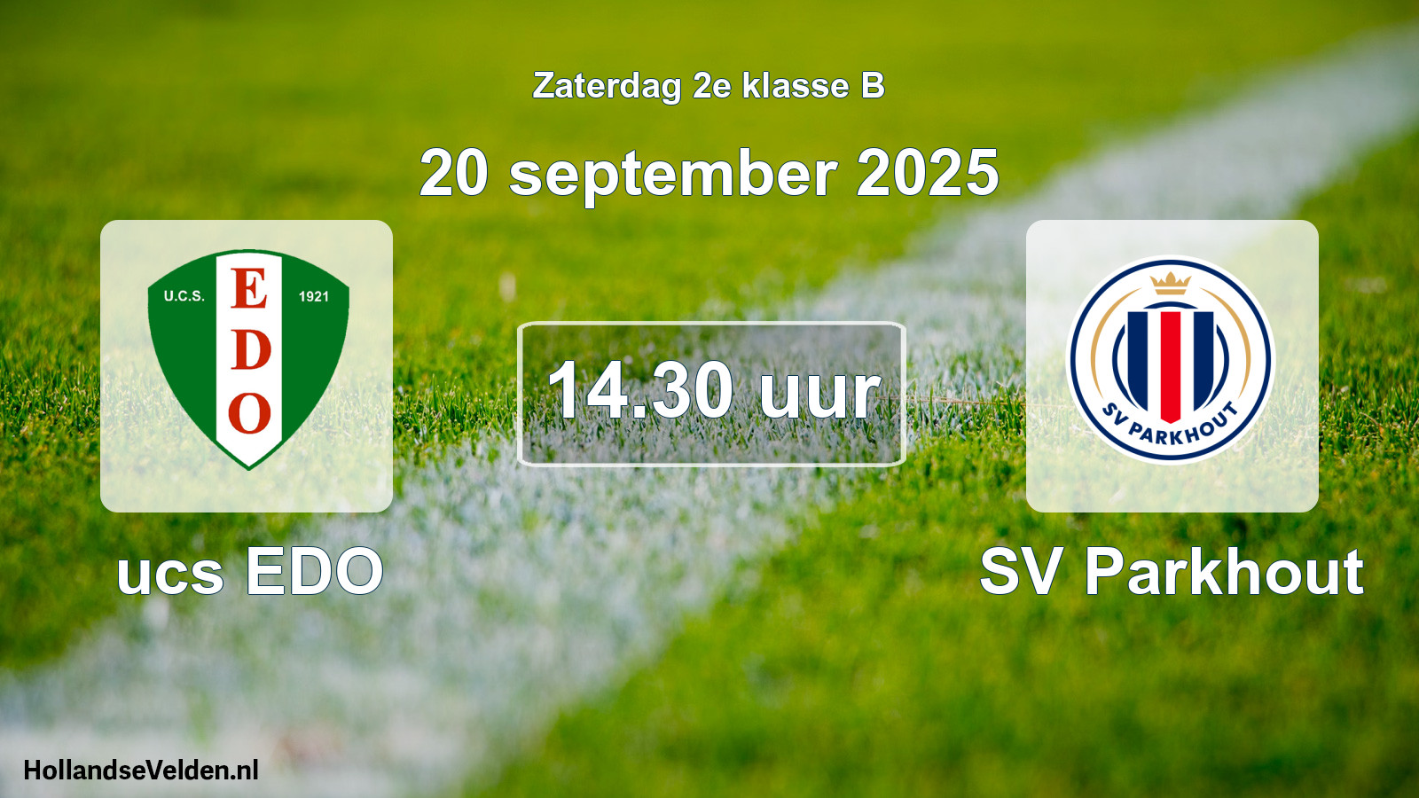 Geplande wedstrijd: ucs EDO - SV Parkhout (20 september 2025)