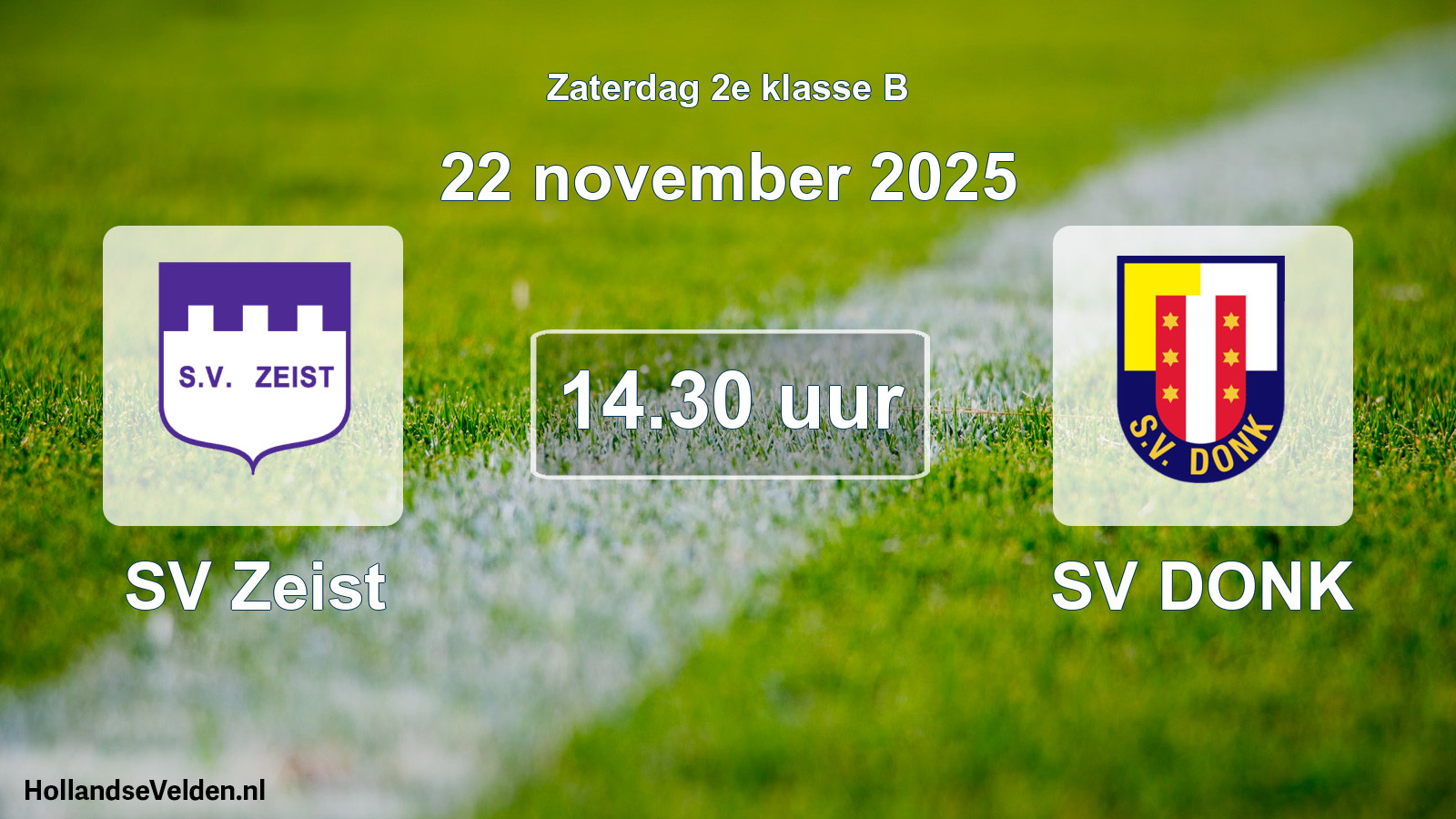 Scheduled Match: SV Zeist - SV DONK (22 November 2025)