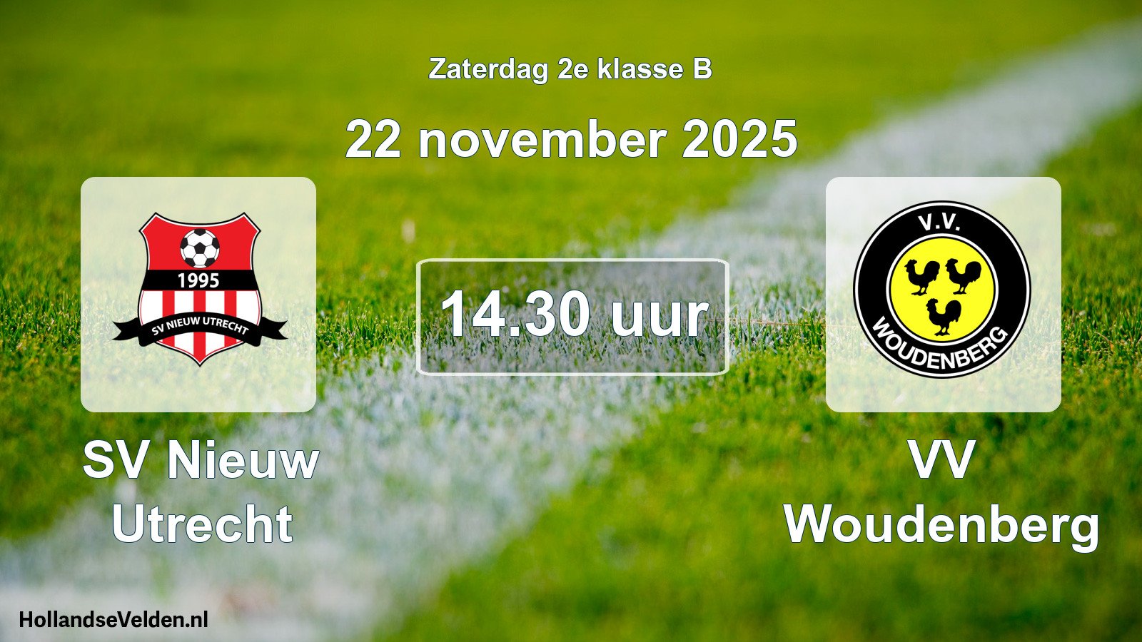 Geplande wedstrijd: SV Nieuw Utrecht - VV Woudenberg (22 november 2025)