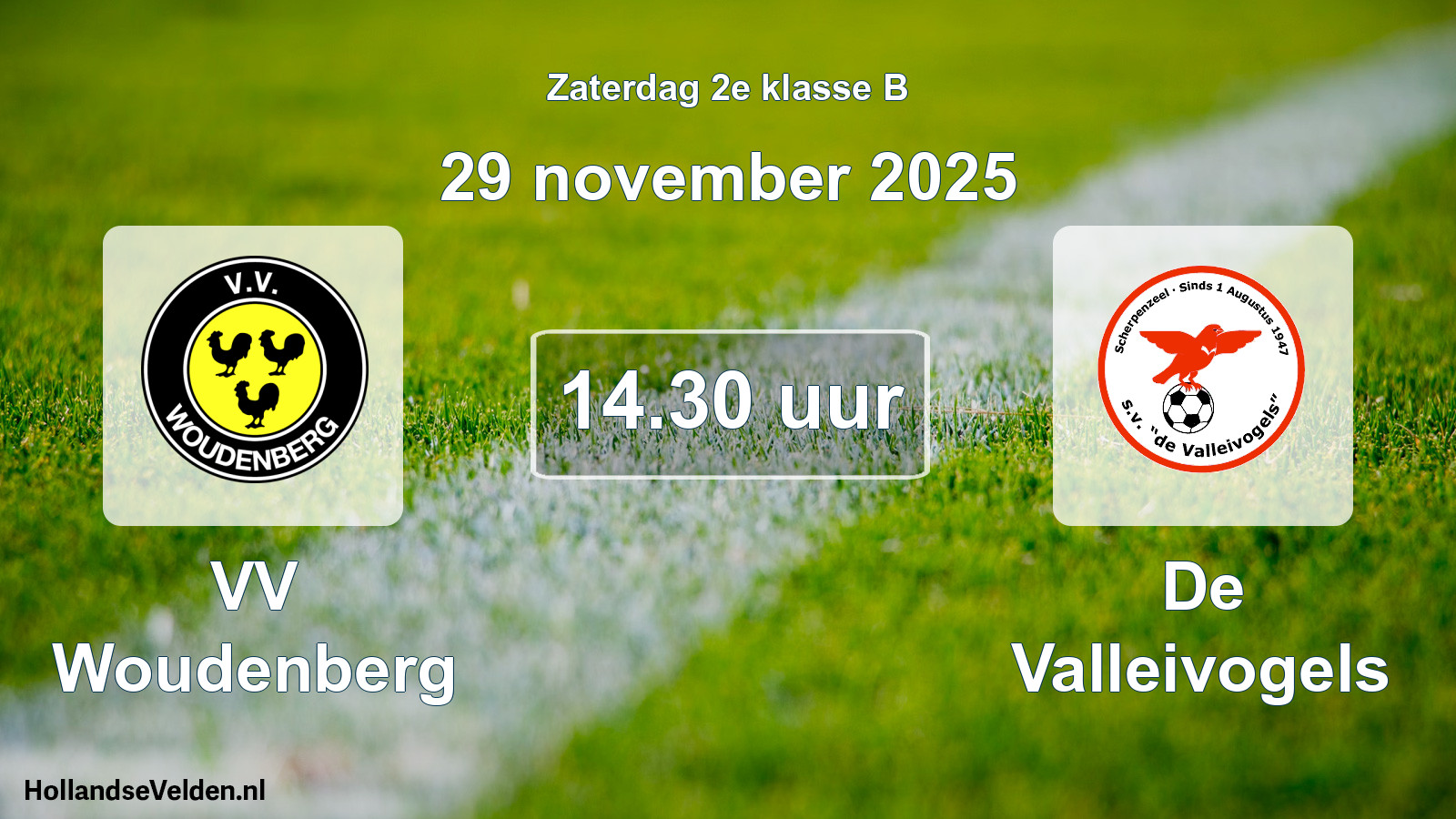 Geplande wedstrijd: VV Woudenberg - De Valleivogels (29 november 2025)
