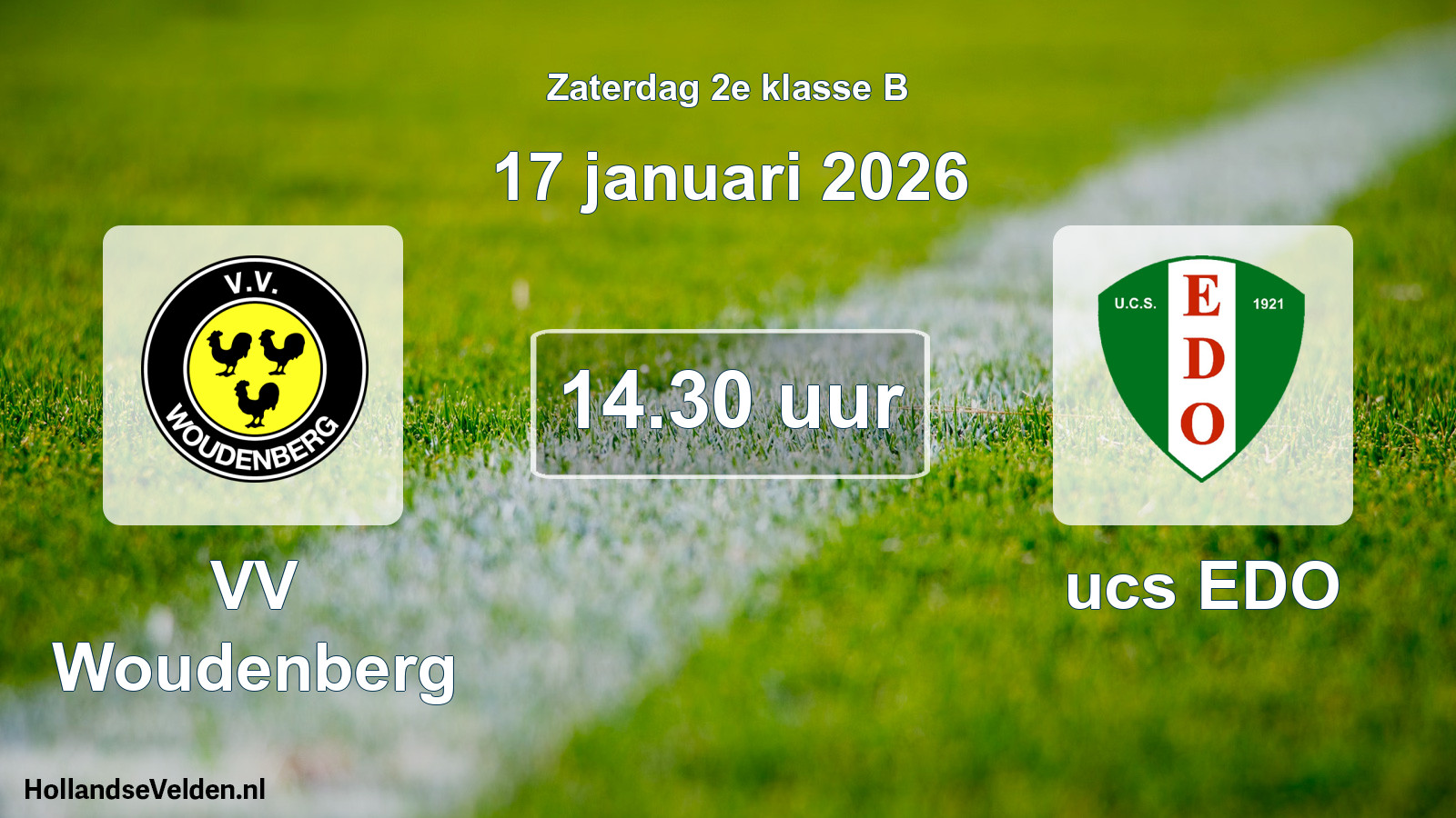 Geplande wedstrijd: VV Woudenberg - ucs EDO (17 januari 2026)