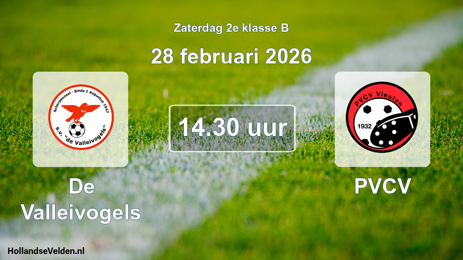Scheduled Match: De Valleivogels - PVCV (28 February 2026)