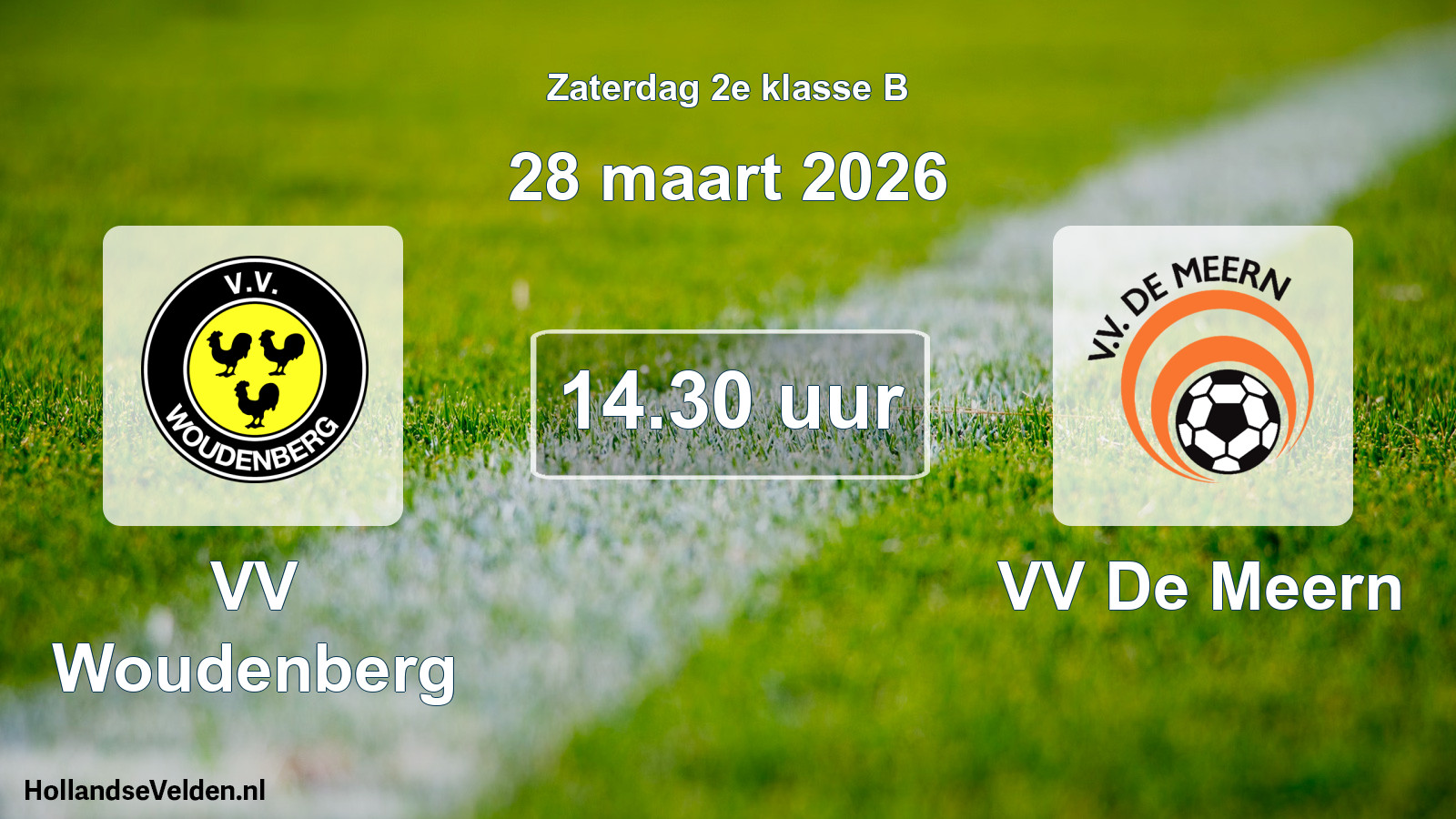 Geplande wedstrijd: VV Woudenberg - VV De Meern (28 maart 2026)