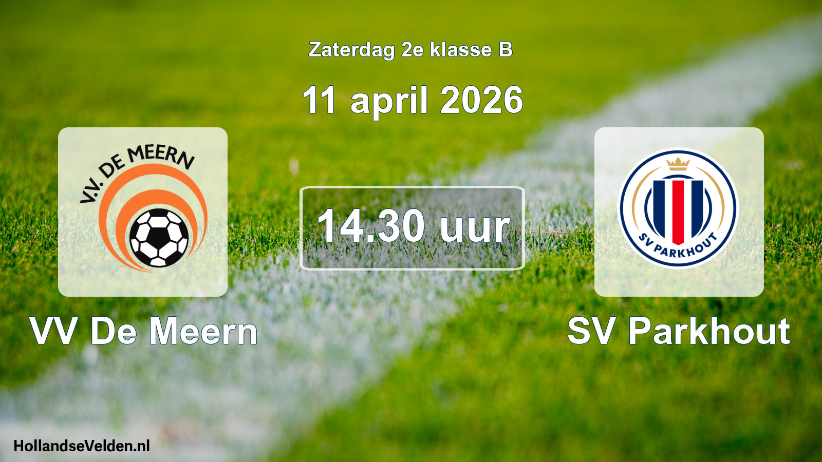 Scheduled Match: VV De Meern - SV Parkhout (11 April 2026)