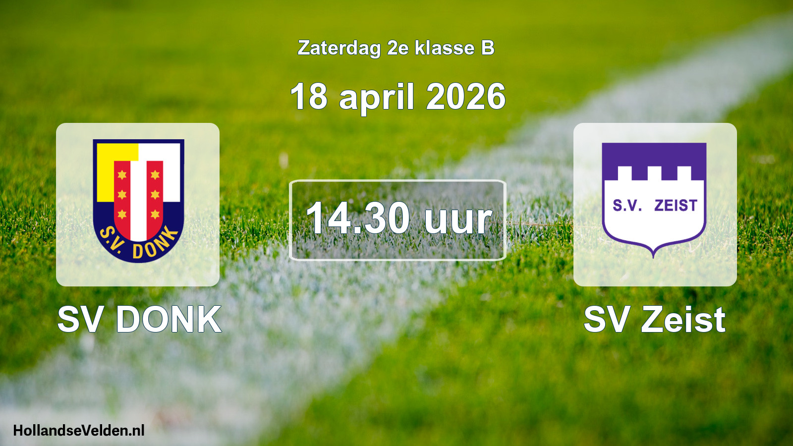 Scheduled Match: SV DONK - SV Zeist (18 April 2026)
