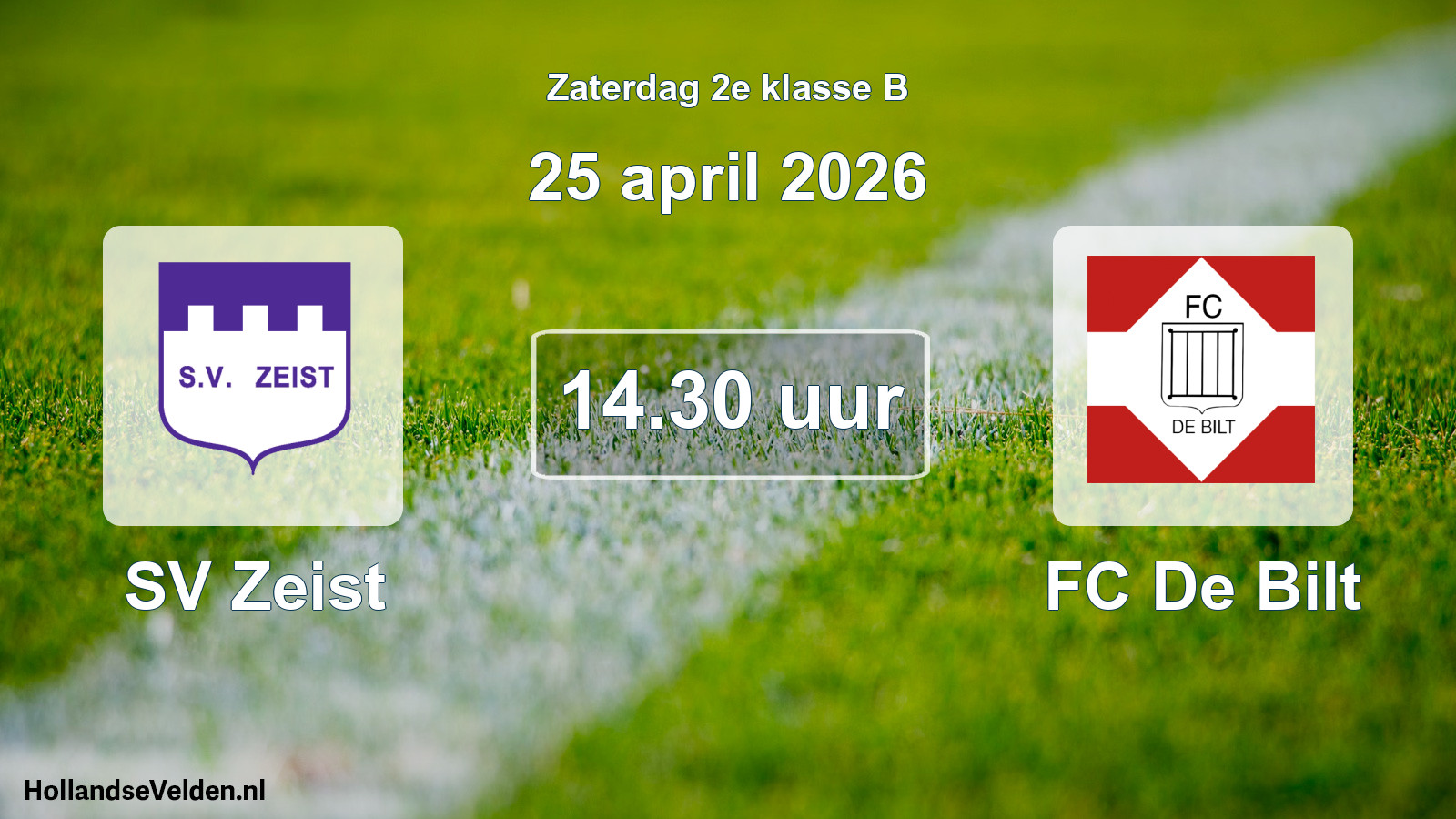 Scheduled Match: SV Zeist - FC De Bilt (25 April 2026)