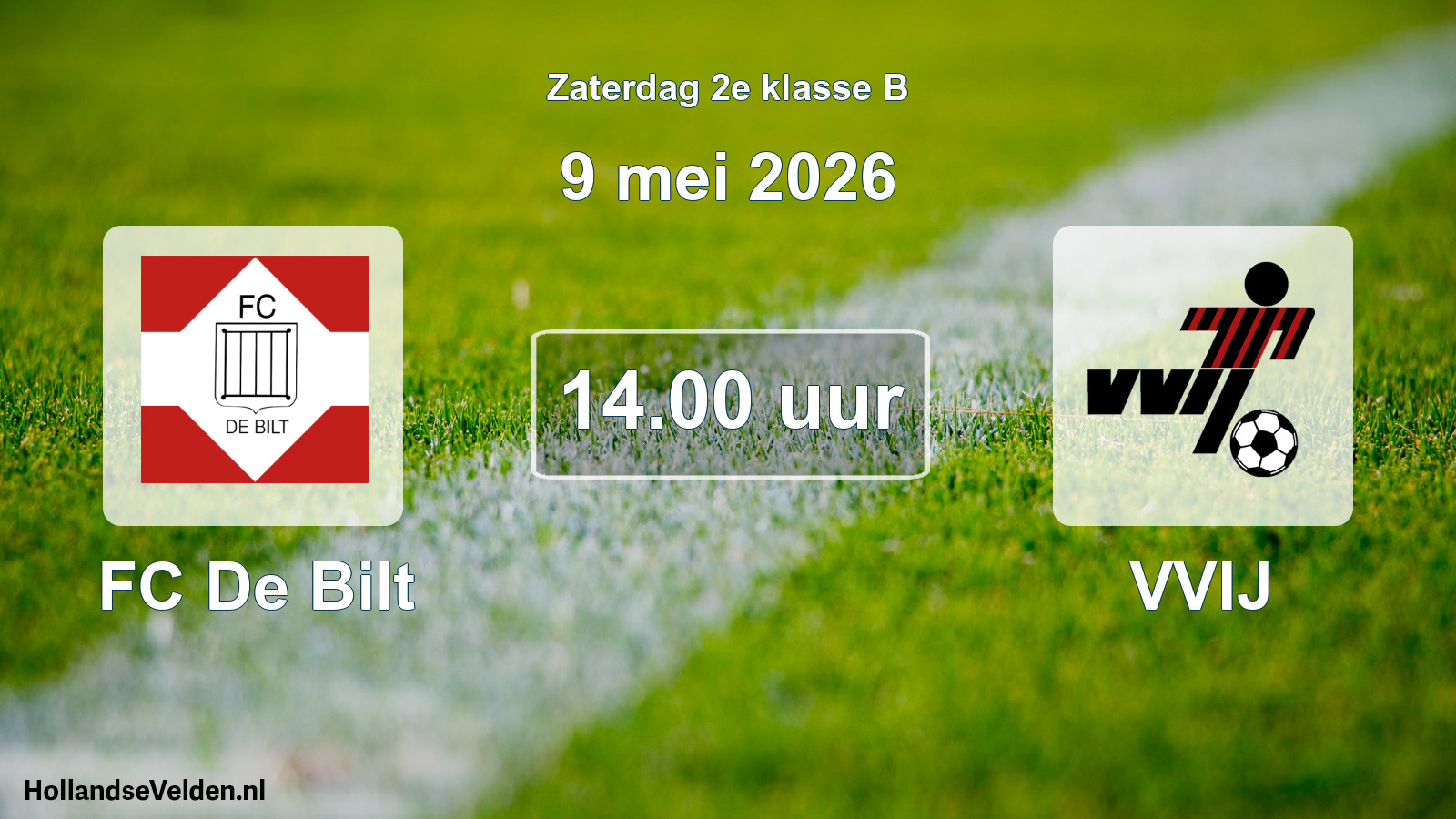 Geplande wedstrijd: FC De Bilt - VVIJ (9 mei 2026)