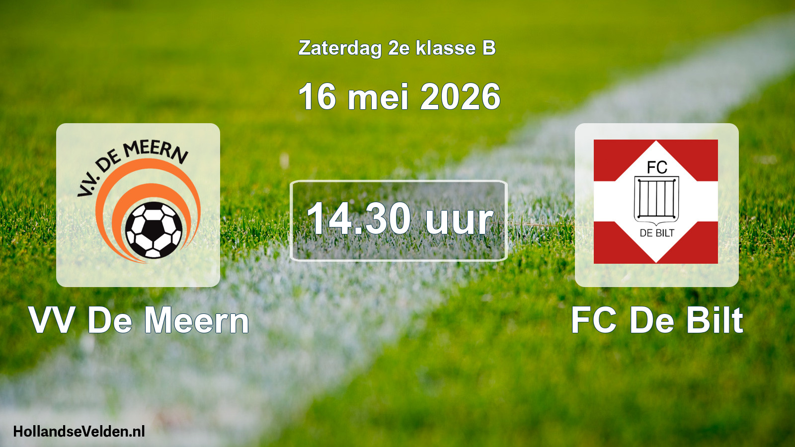Scheduled Match: VV De Meern - FC De Bilt (16 May 2026)