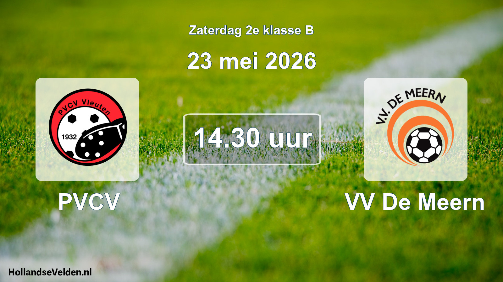 Scheduled Match: PVCV - VV De Meern (23 May 2026)