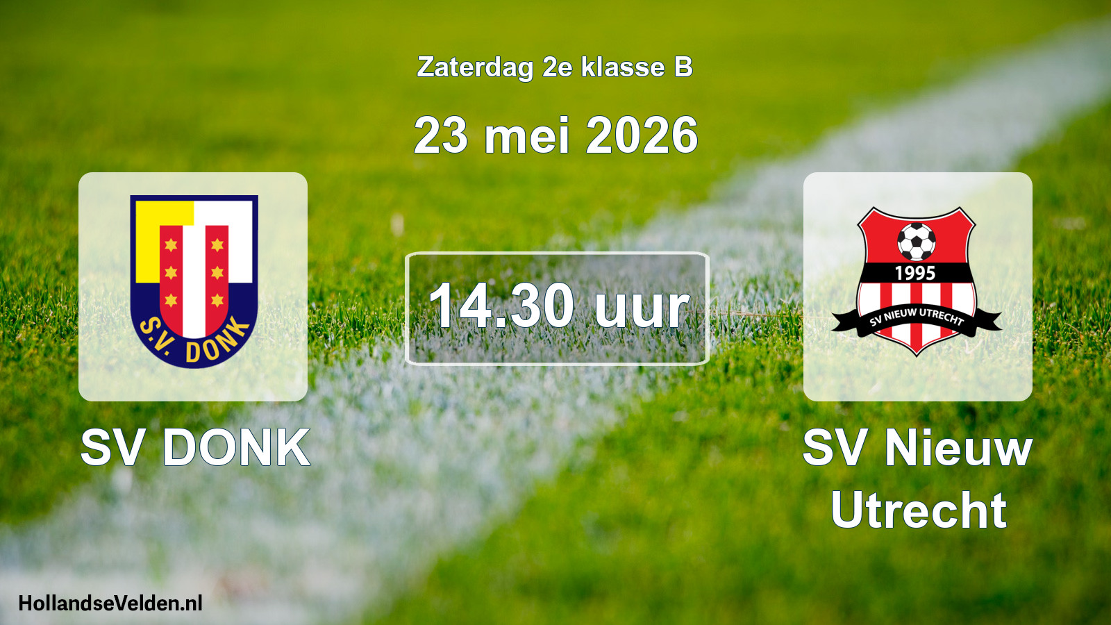 Scheduled Match: SV DONK - SV Nieuw Utrecht (23 May 2026)