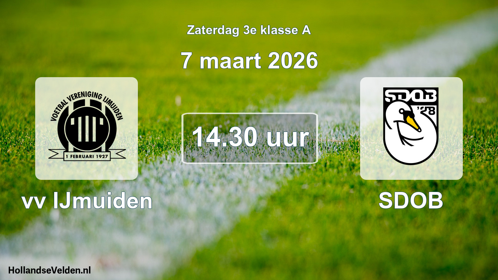 Scheduled Match: vv IJmuiden - SDOB (7 March 2026)