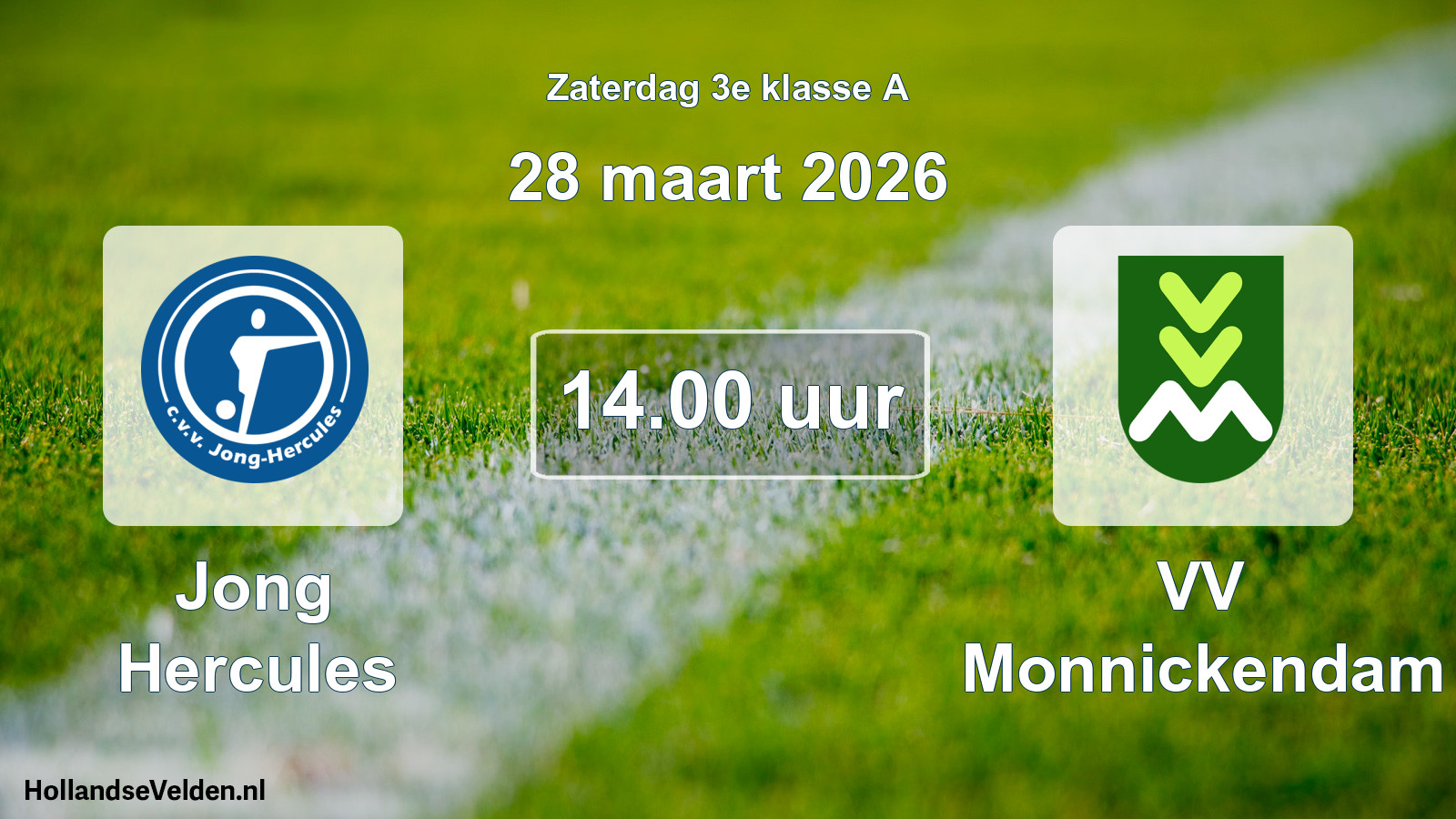 Geplande wedstrijd: Jong Hercules - VV Monnickendam (28 maart 2026)