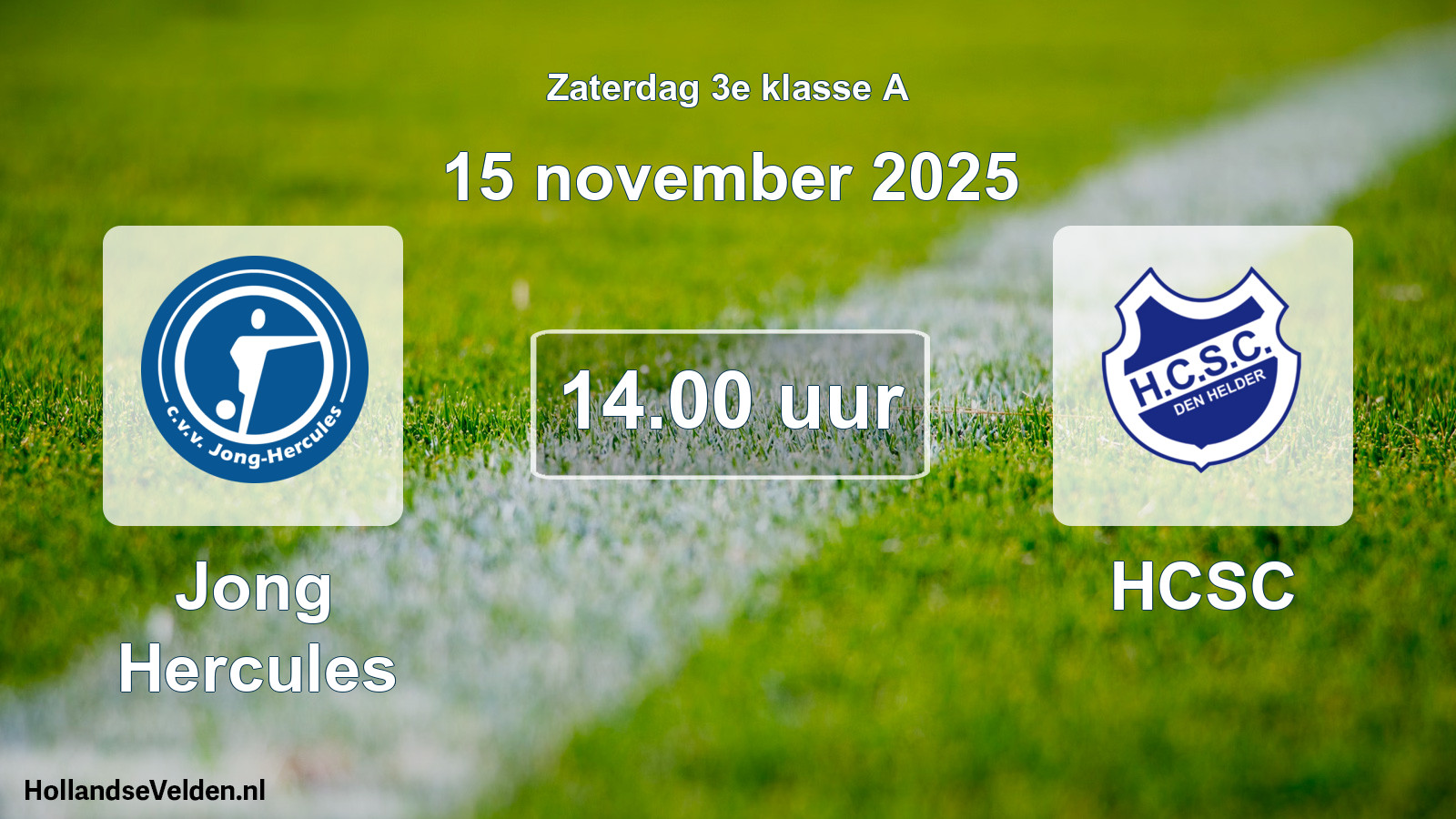 Geplande wedstrijd: Jong Hercules - HCSC (15 november 2025)