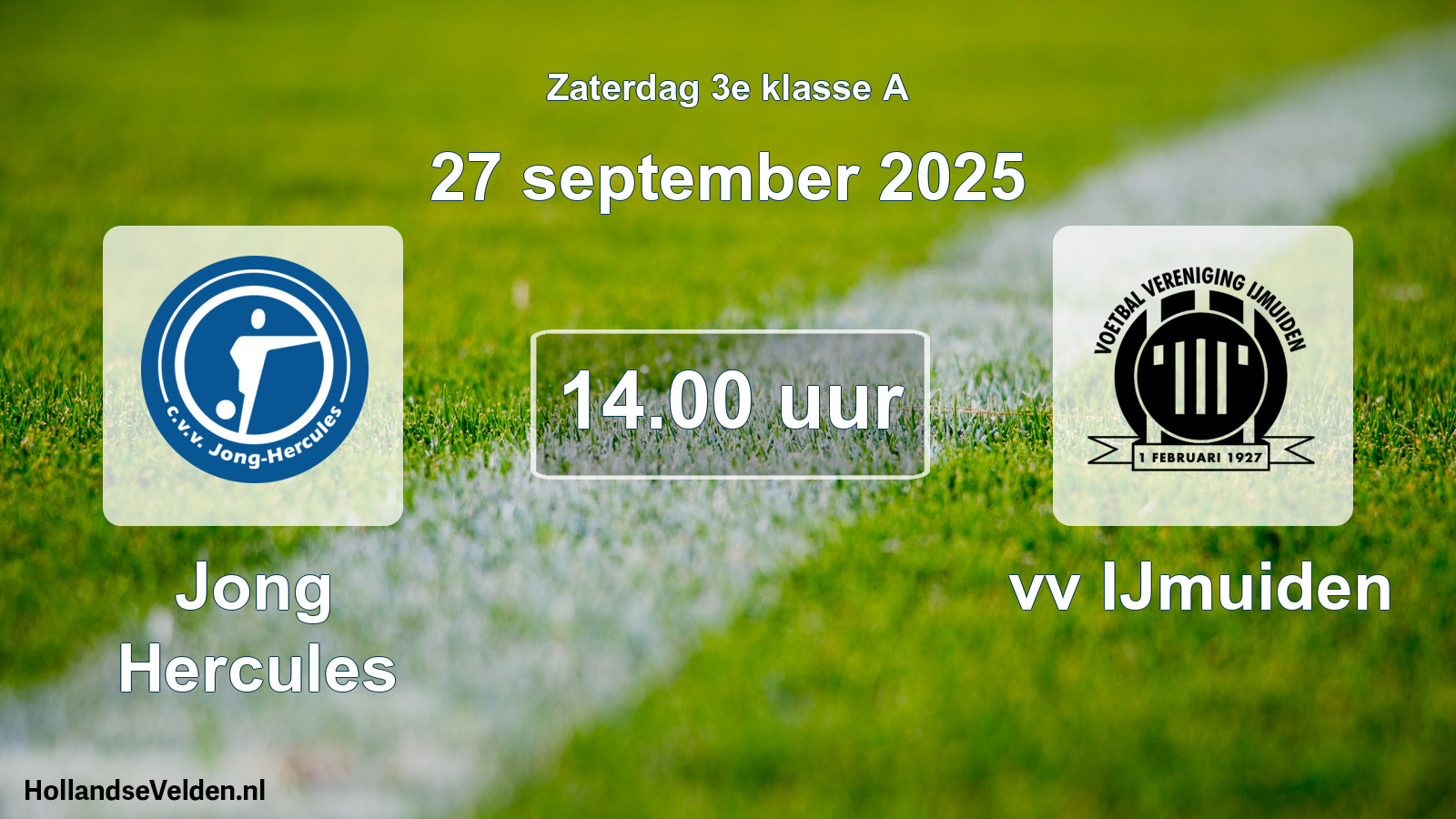 Scheduled Match: Jong Hercules - vv IJmuiden (27 September 2025)