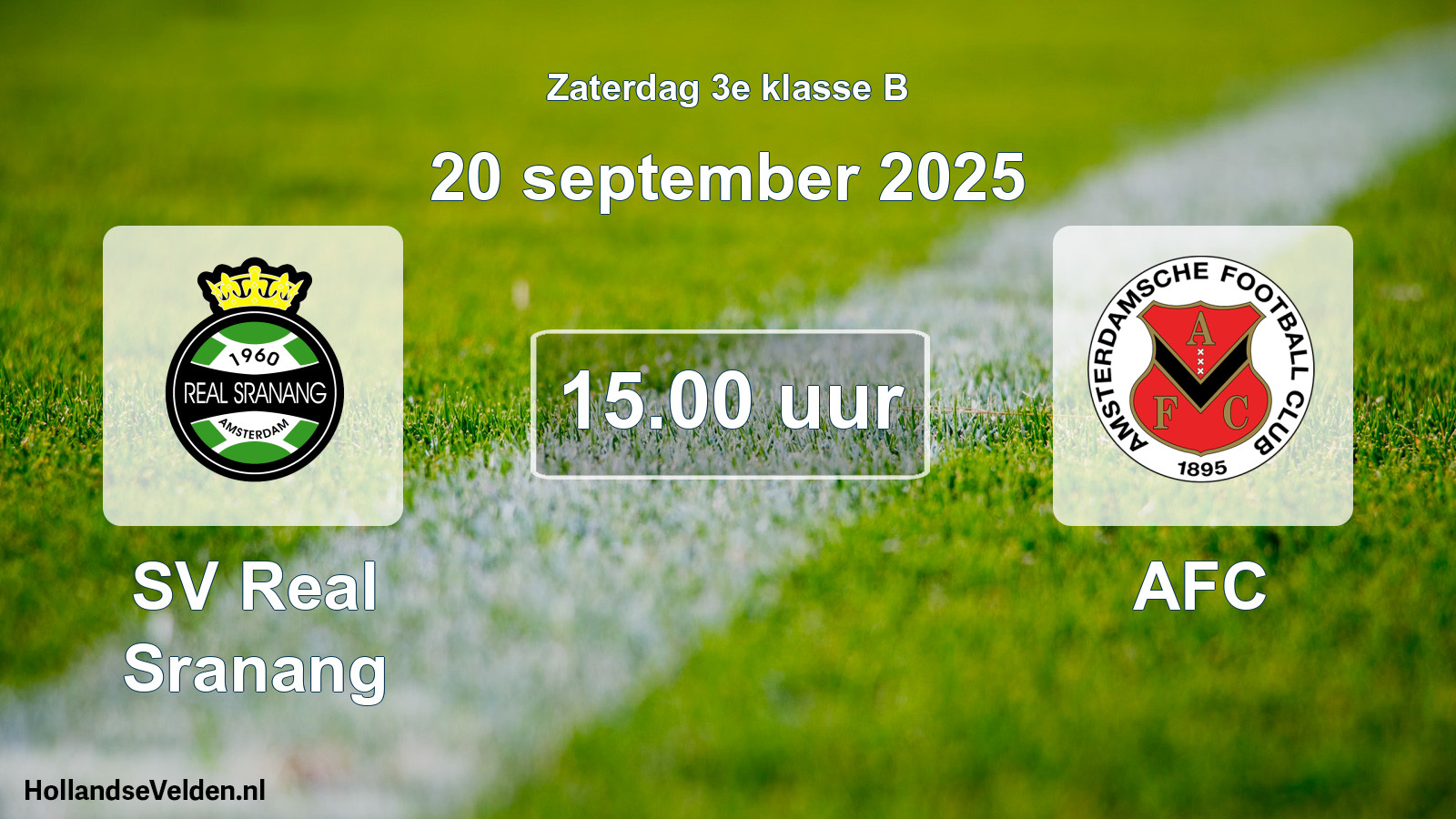 Geplande wedstrijd: SV Real Sranang - AFC (20 september 2025)