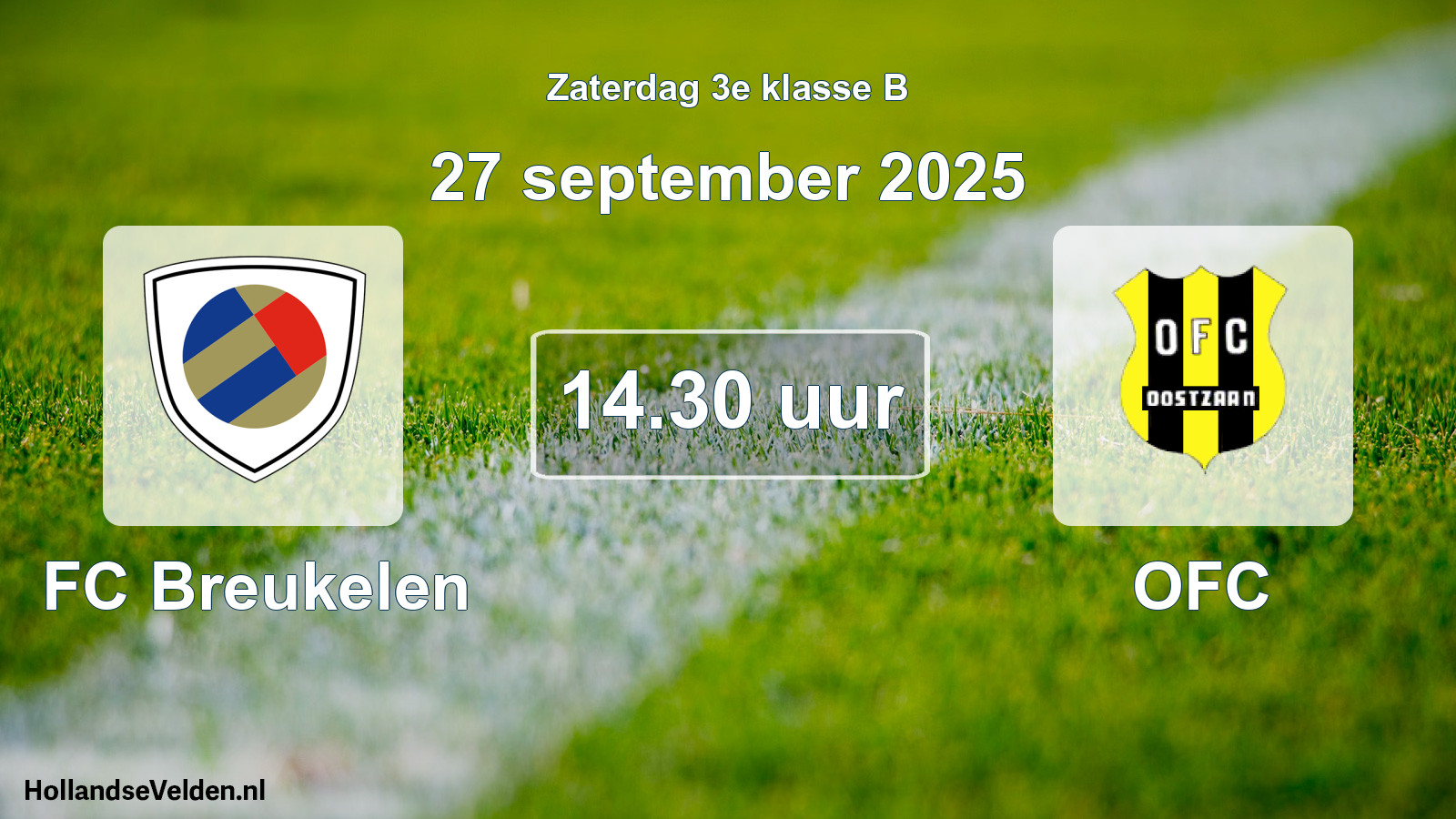 Geplande wedstrijd: FC Breukelen - OFC (27 september 2025)